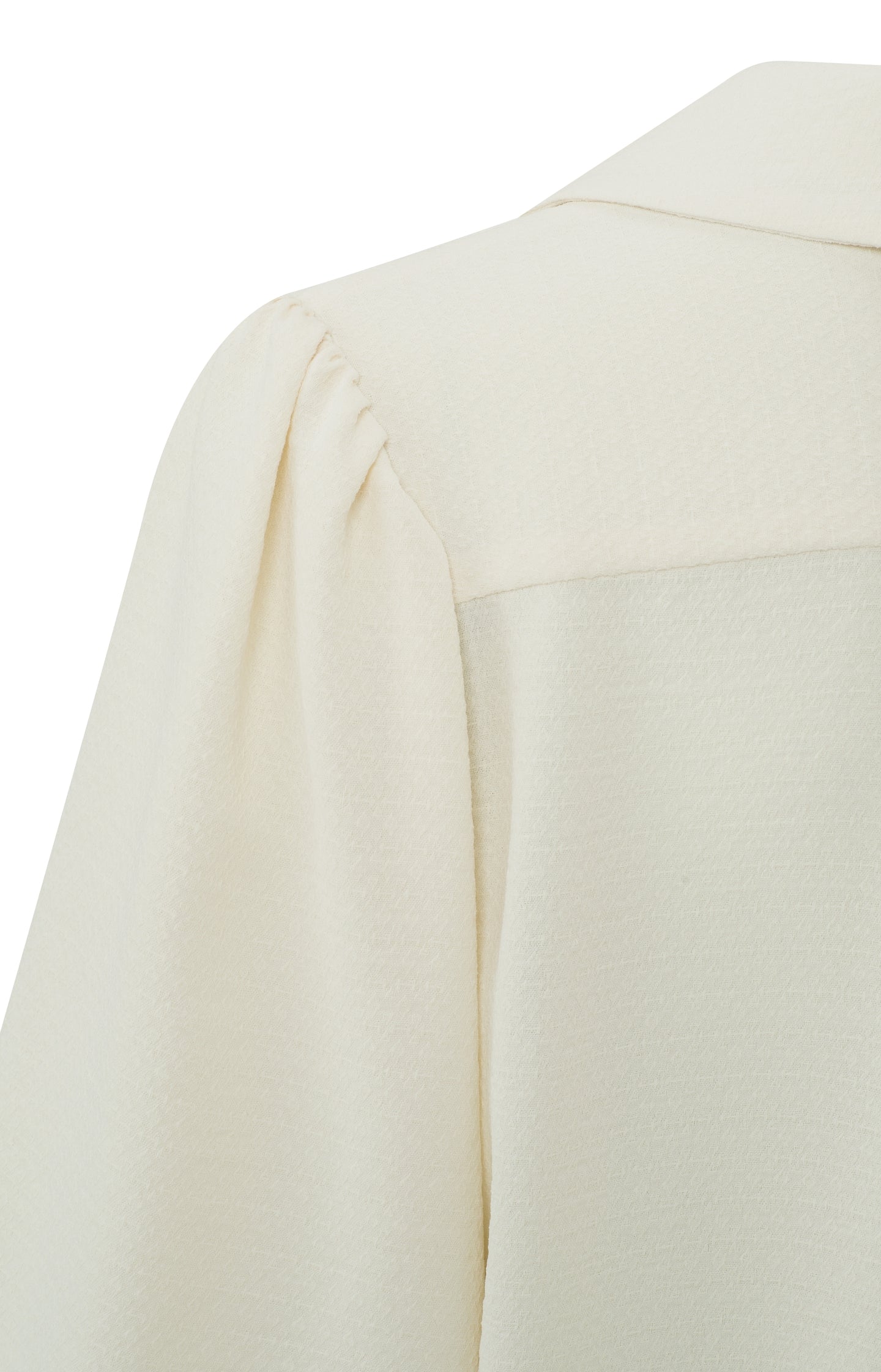 Tunic top with V-neck and short puff sleeves in wide fit