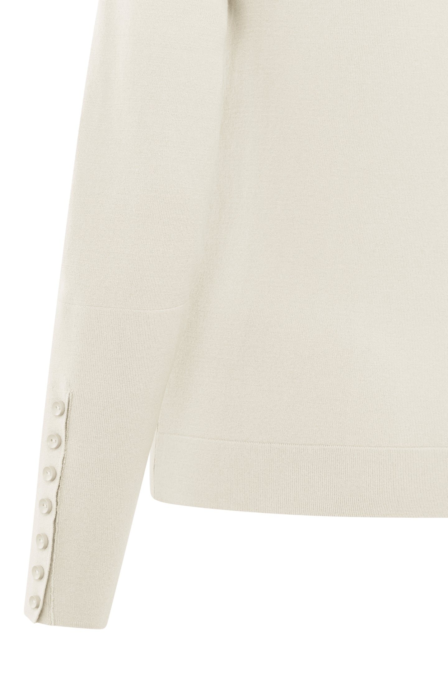 Turtleneck sweater with long sleeves and button details