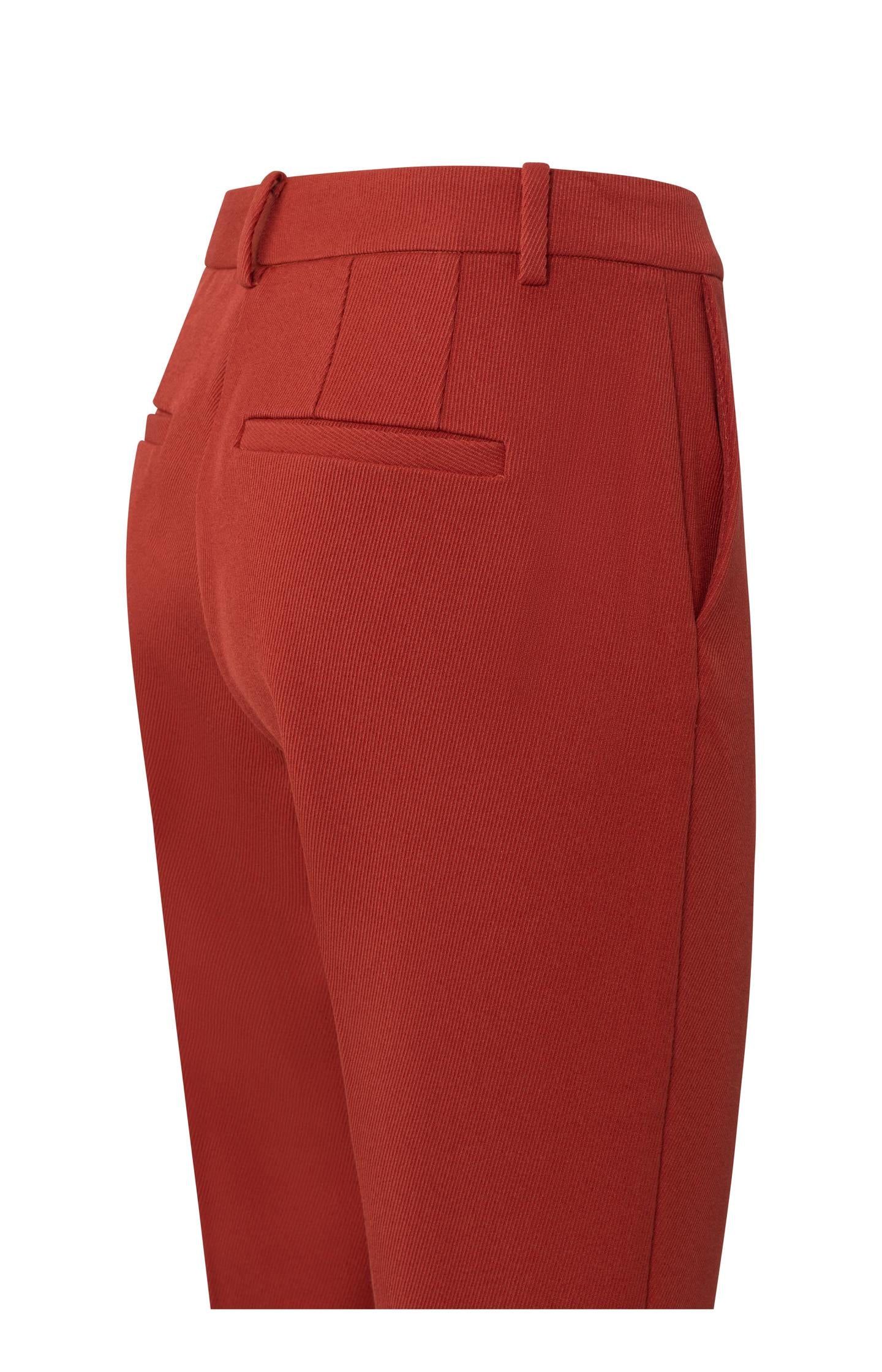 Twill stretch trousers with pockets and buttons