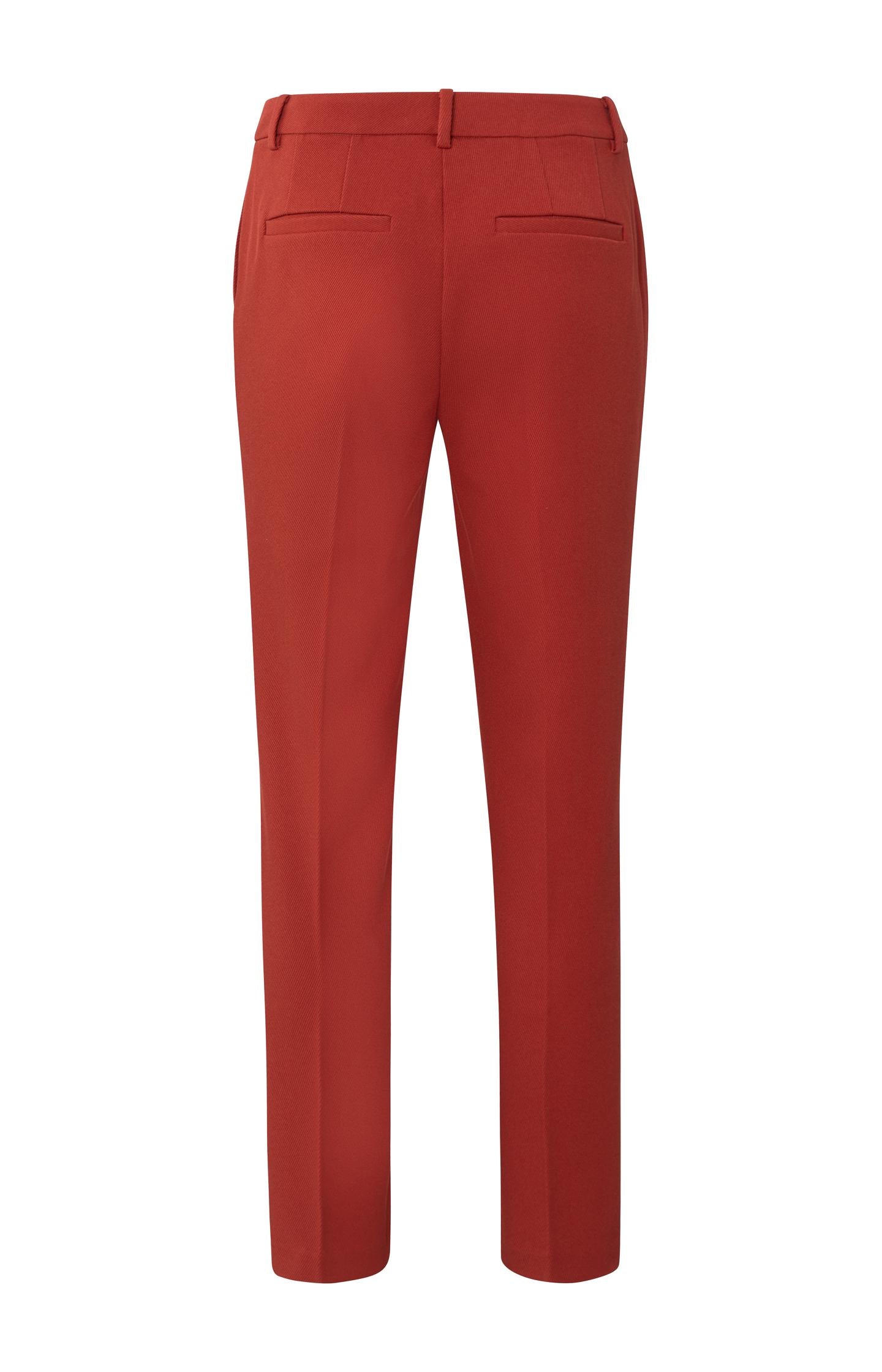 Twill stretch trousers with pockets and buttons