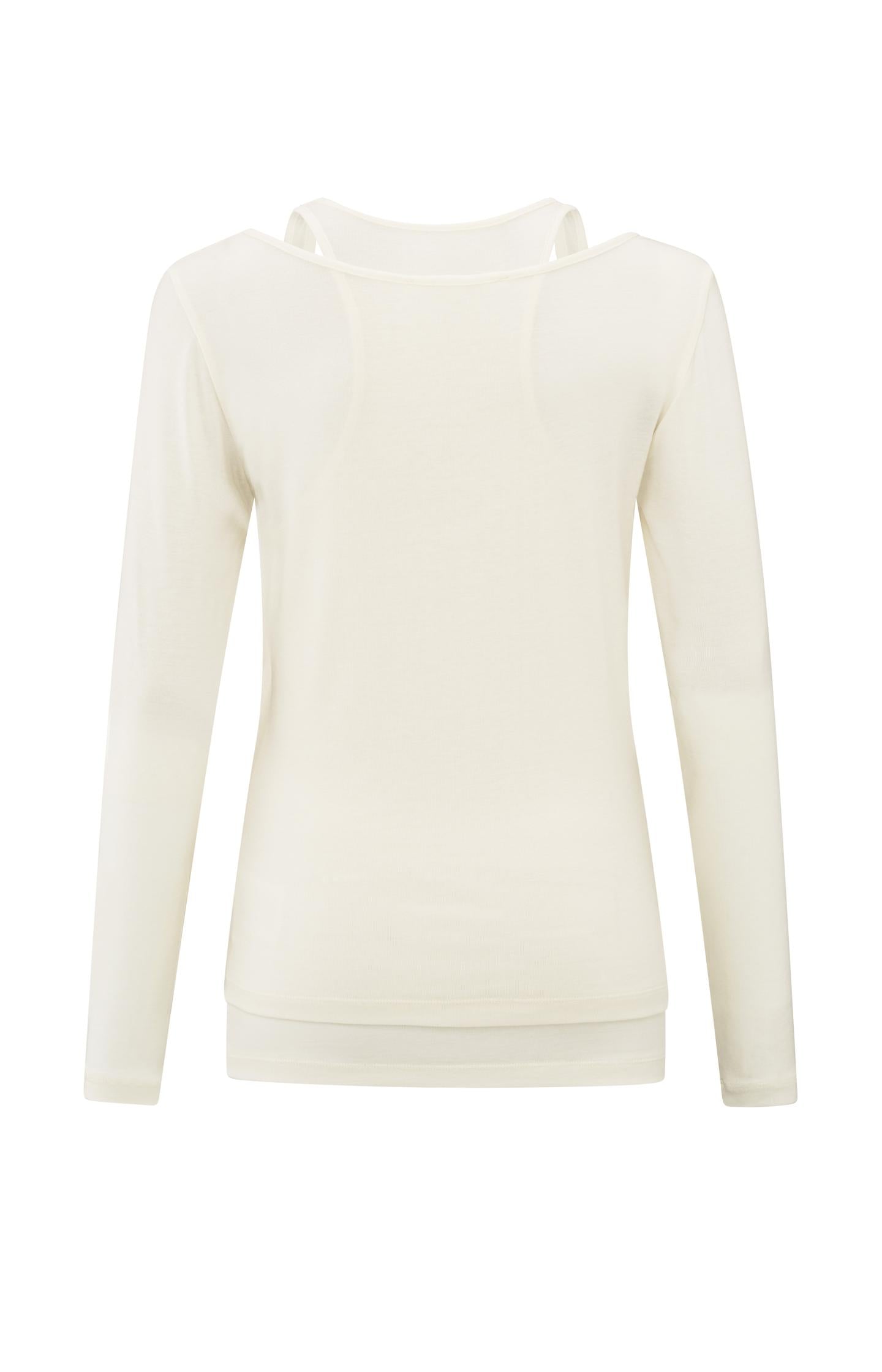 Two-in-one top with long sleeves