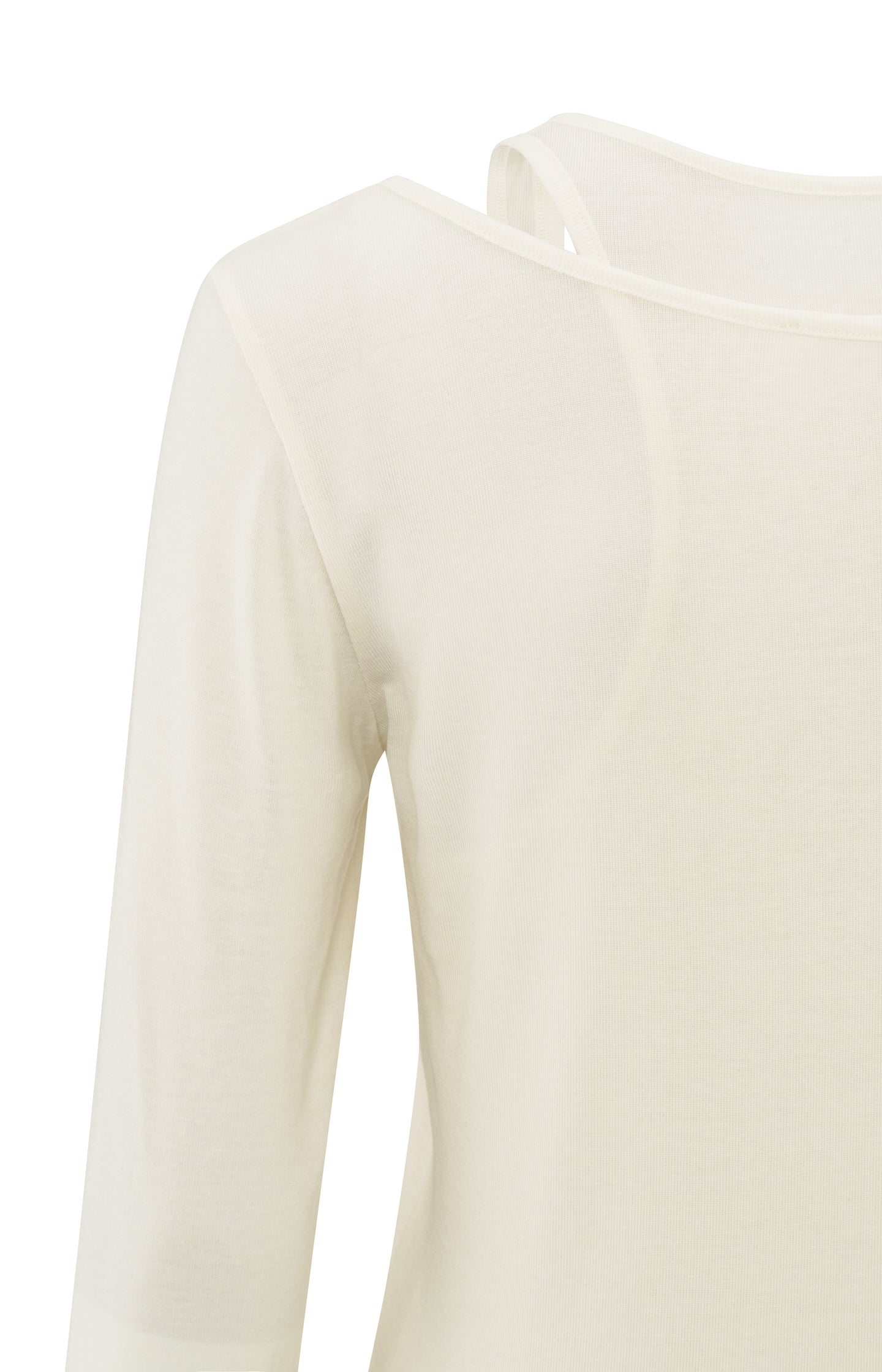 Two-in-one top with long sleeves