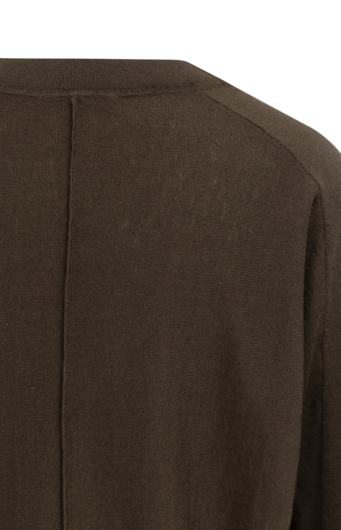 V-neck sweater with three-quarter sleeves and seam details