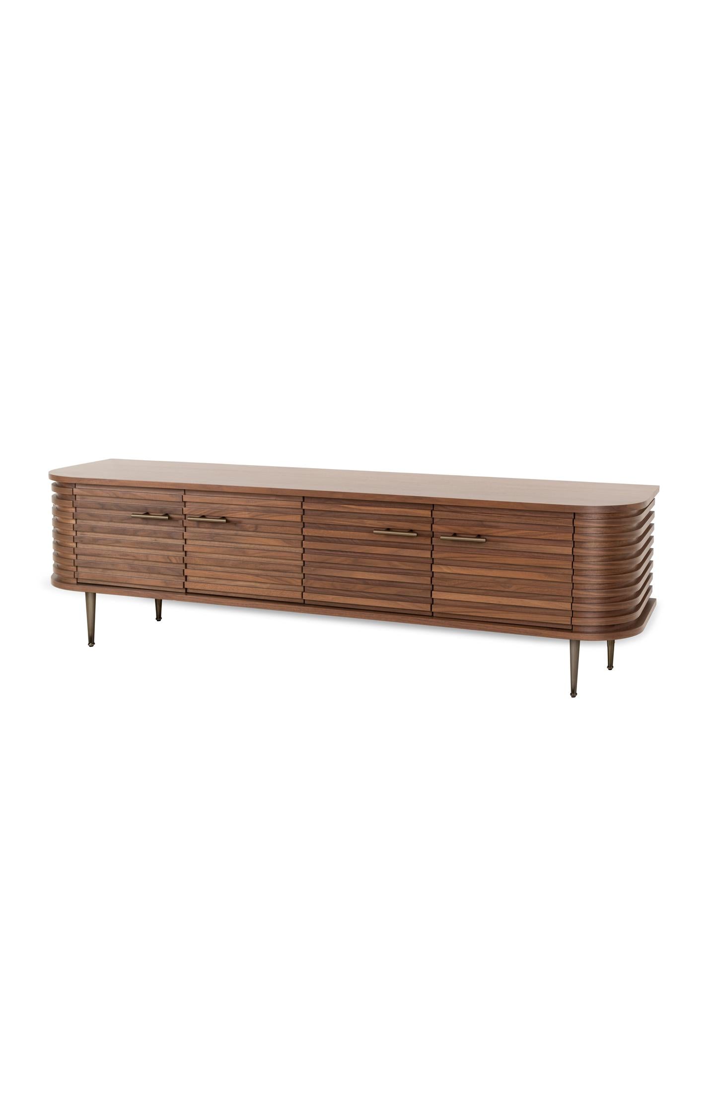 Walnut veneer TV cabinet - Type: product