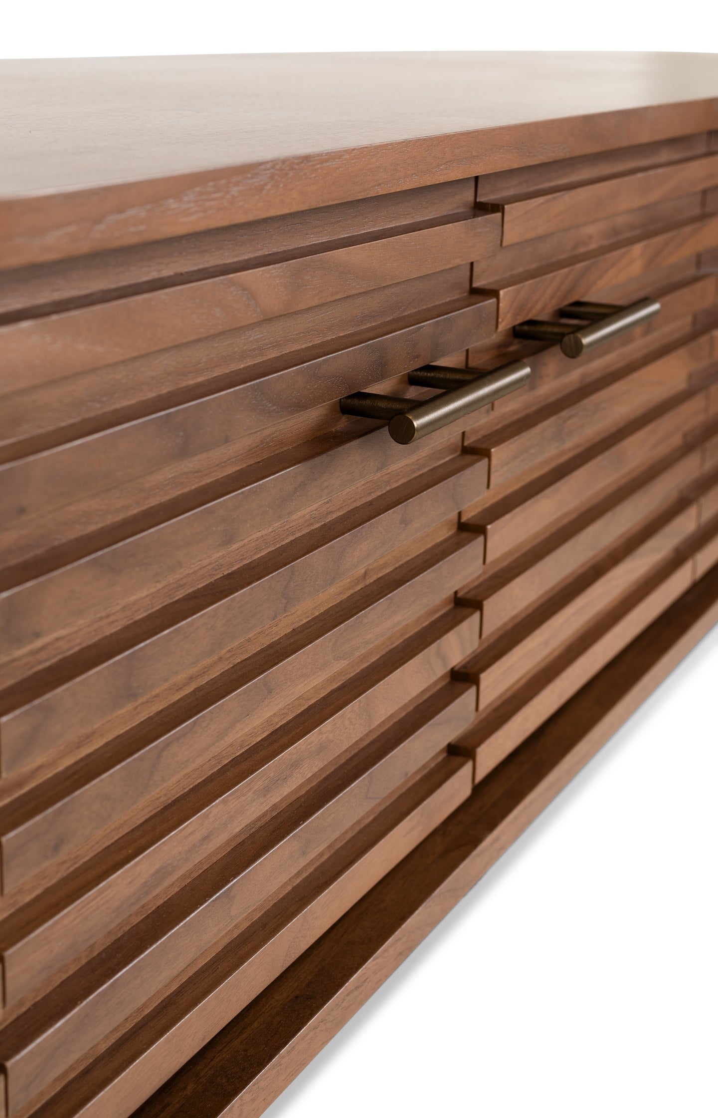 Walnut veneer TV cabinet