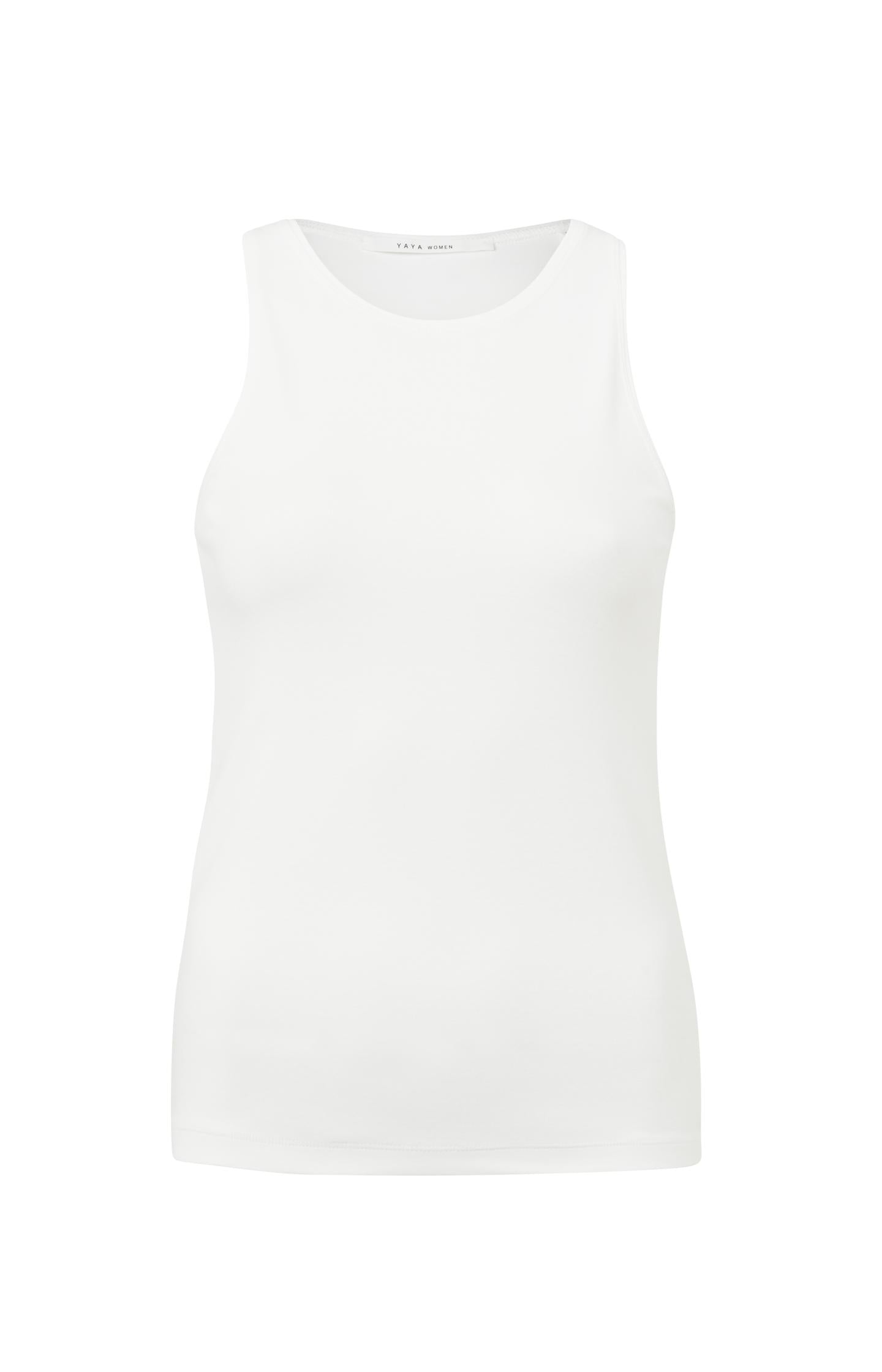 White halter top made of soft fabric - Type: product
