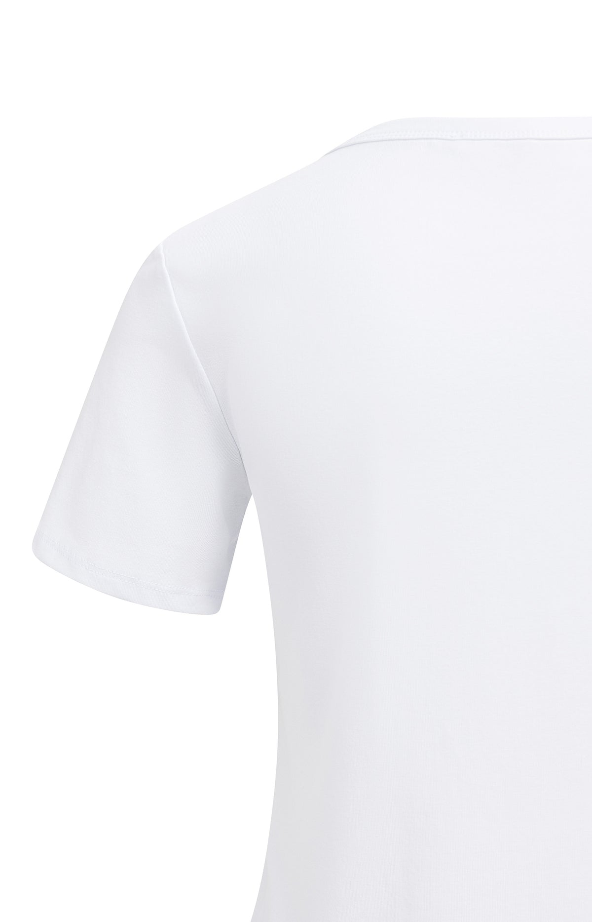 White T-shirt with short sleeves and crew neck - Type: lookbook