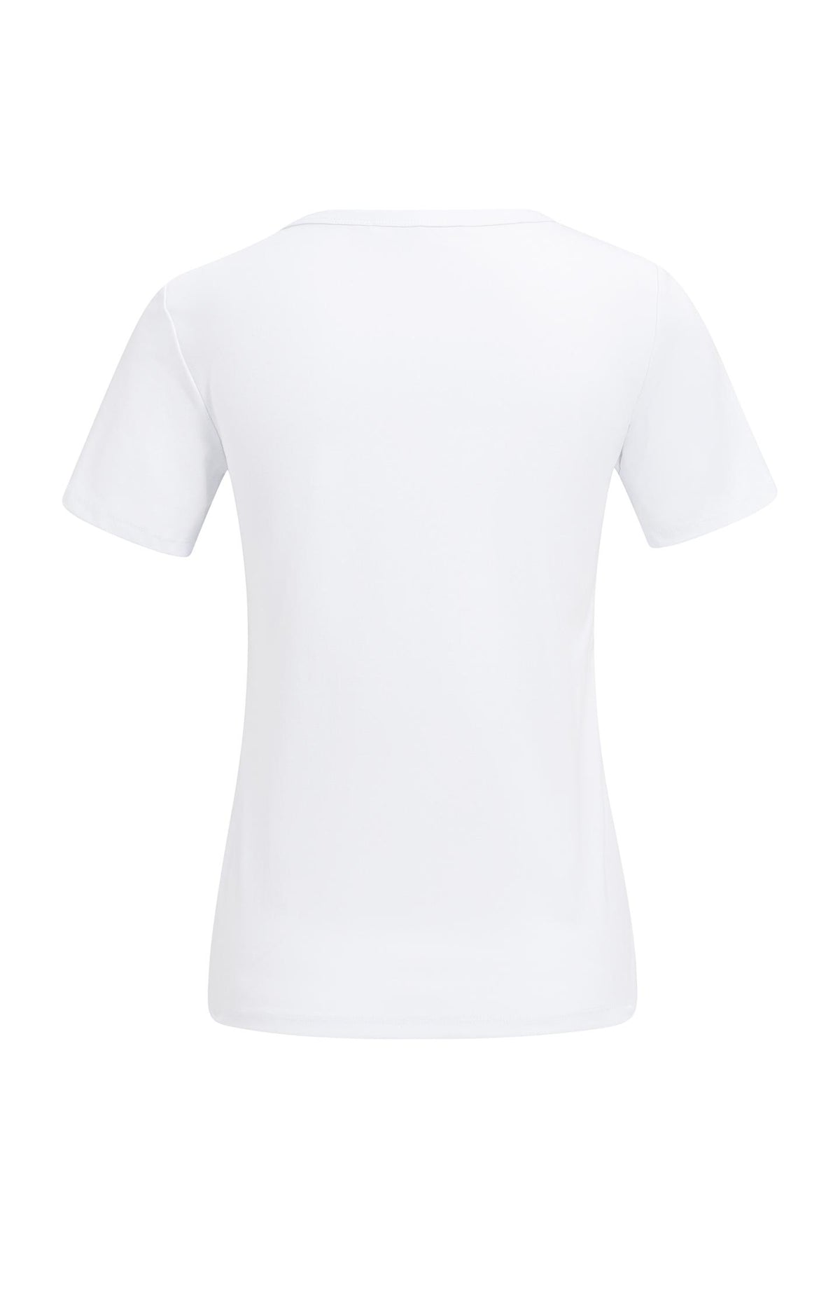 White T-shirt with short sleeves and crew neck - Type: lookbook