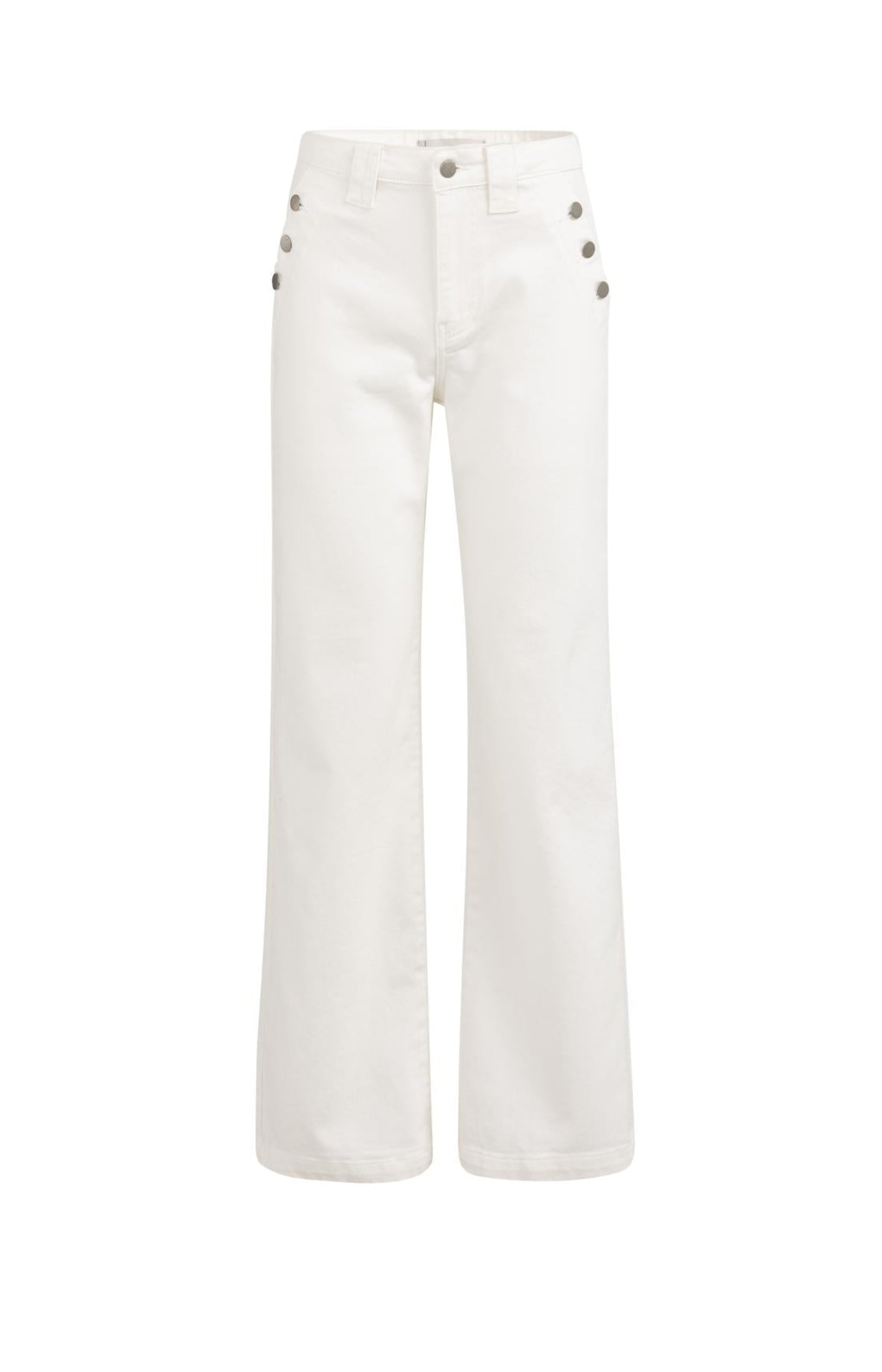 Wide leg denim trousers with button details (L34) - Type: product