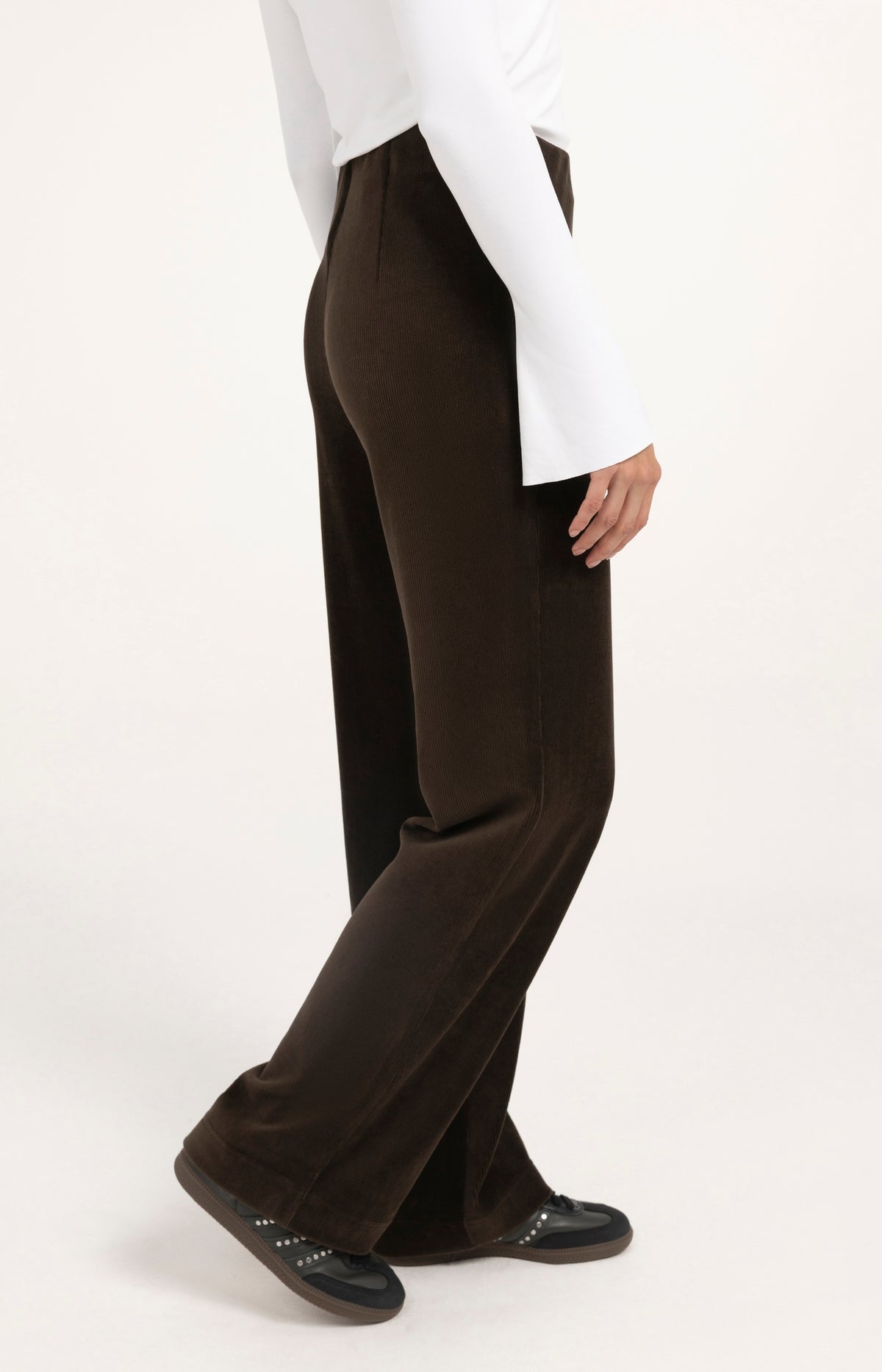 Pantalon large en velours côtelé - Delicioso Brown