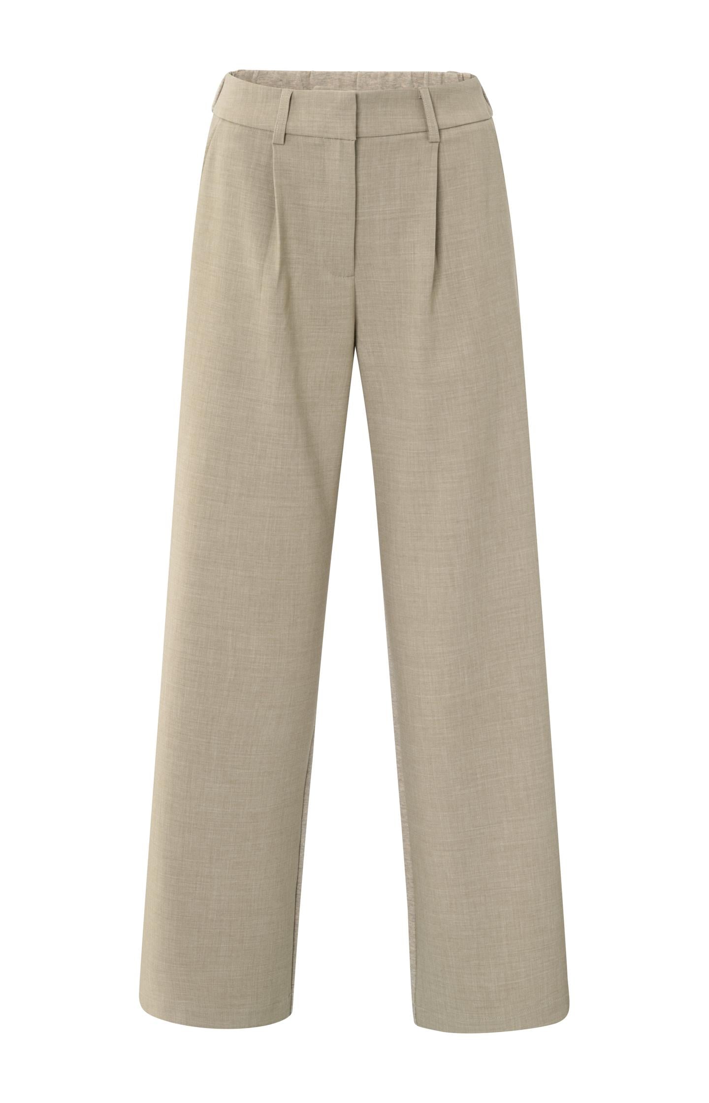 Wide leg trousers with jersey fabric back - Type: product