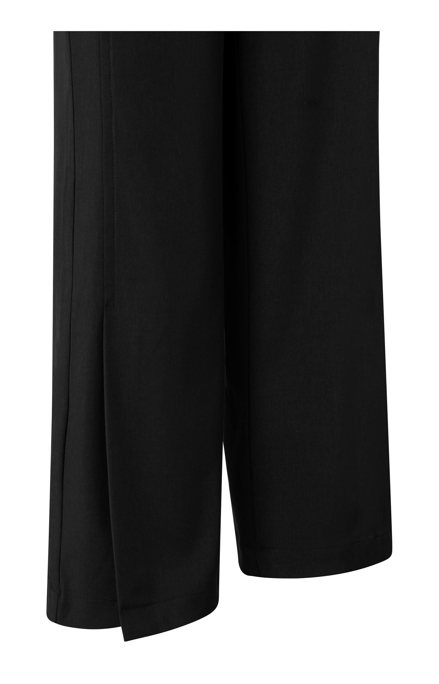 Wide leg trousers with pockets and zip fly