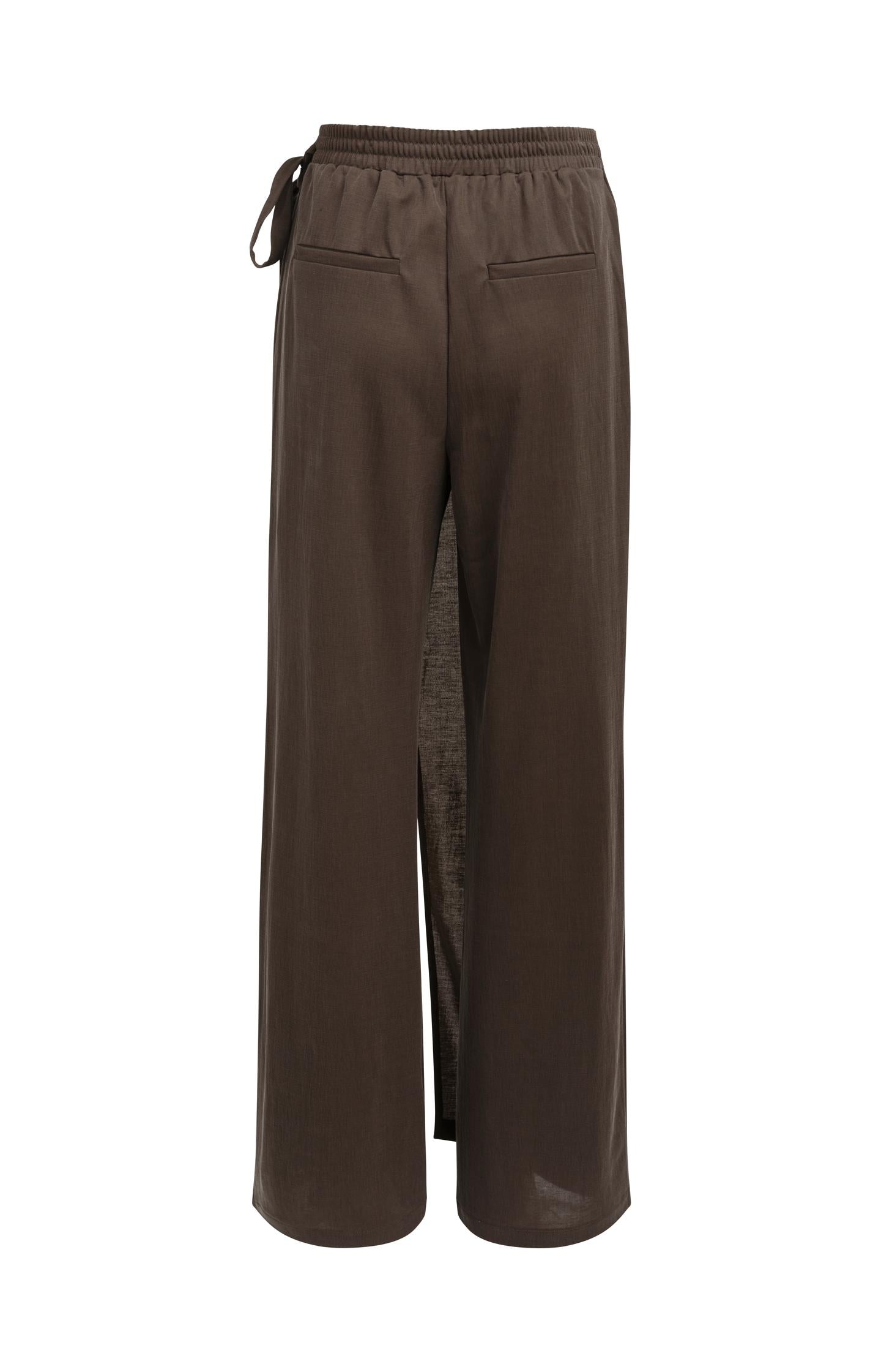 Wide-leg trousers with wrap detail - Type: video