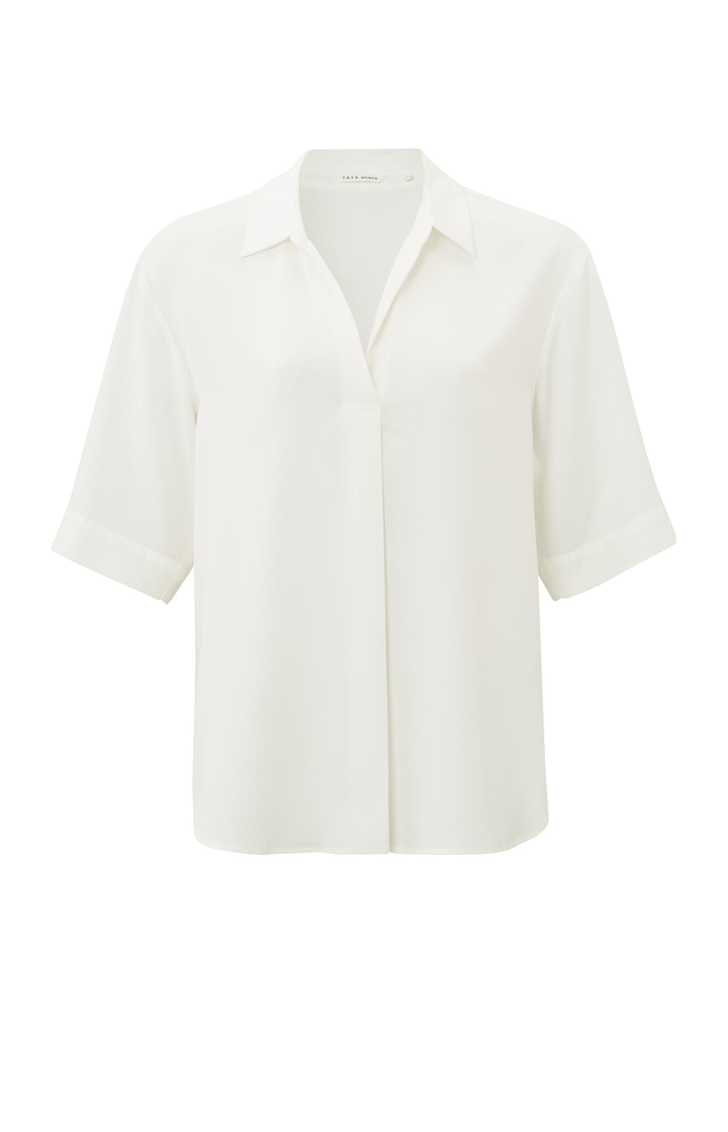 Wide top with V-neck, half long sleeves and dropped shoulder - Type: product