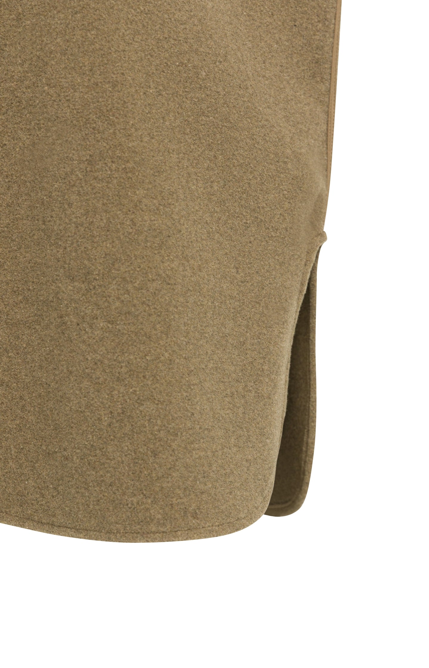 Wool blend bodywarmer with stand-up collar
