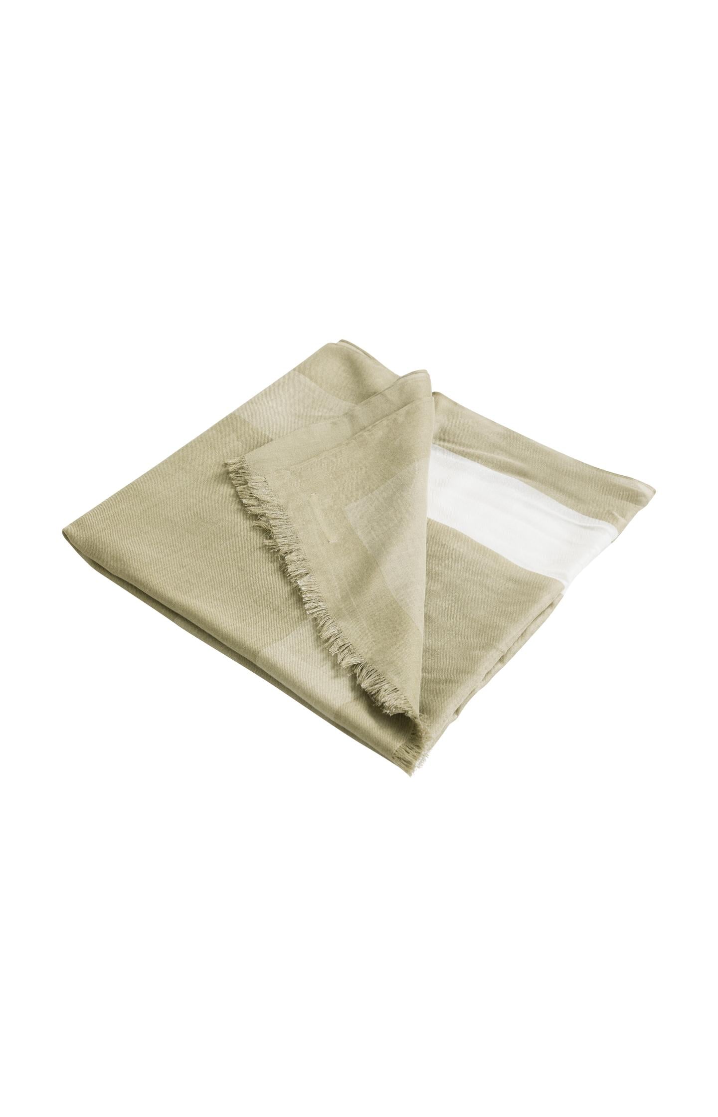 Wool-blend scarf with colorblock design - Type: product