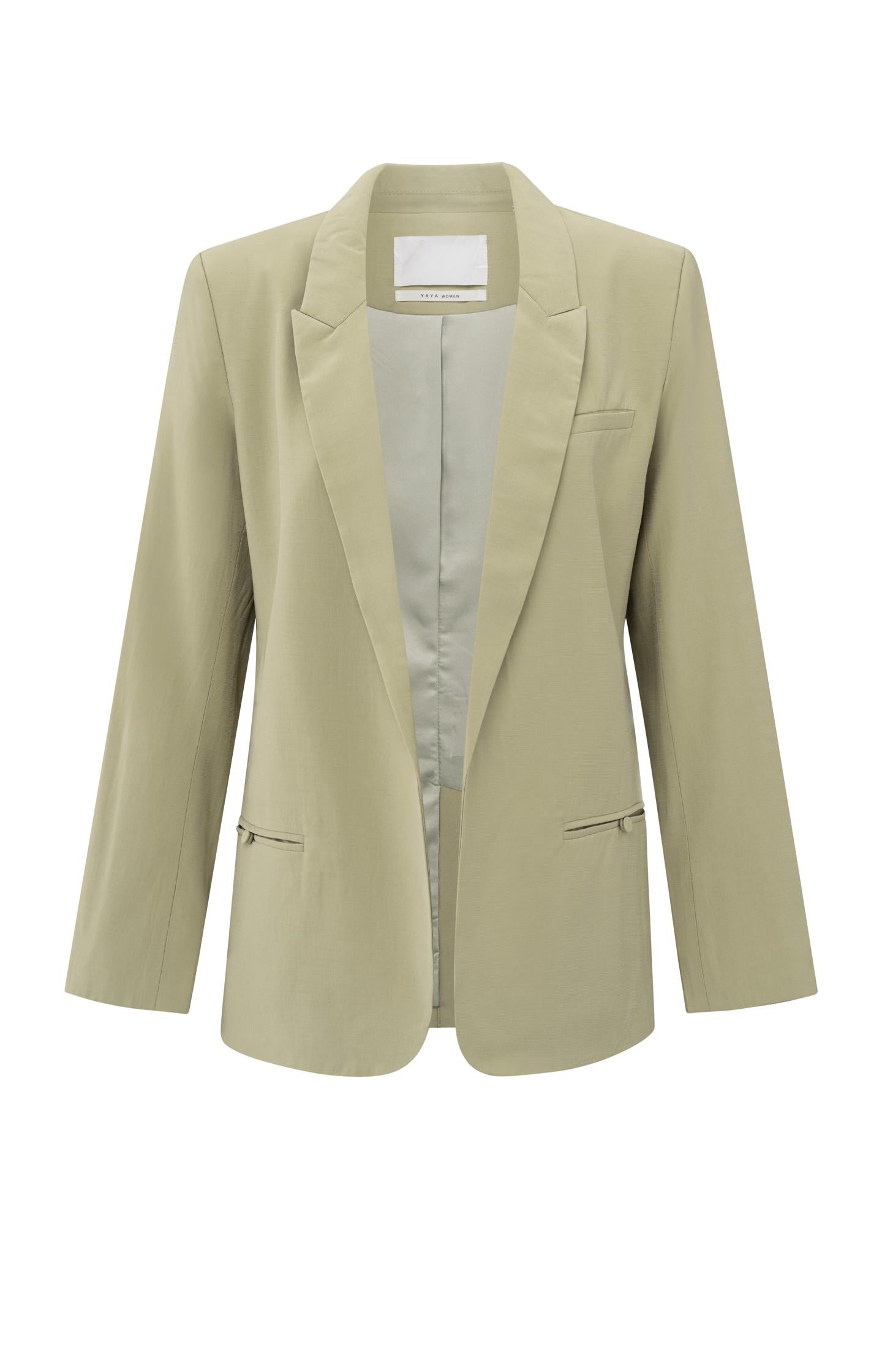 Woven blazer with pocket details - Type: product