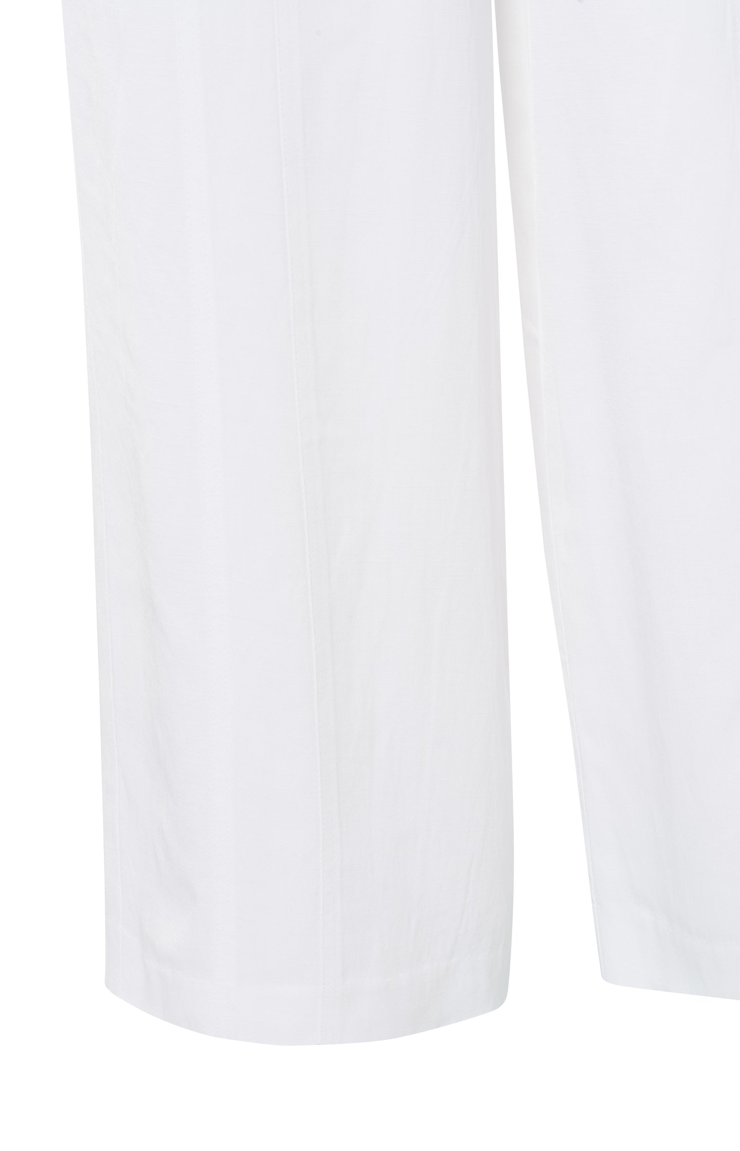 Woven high-waist trousers with wide legs and seam details
