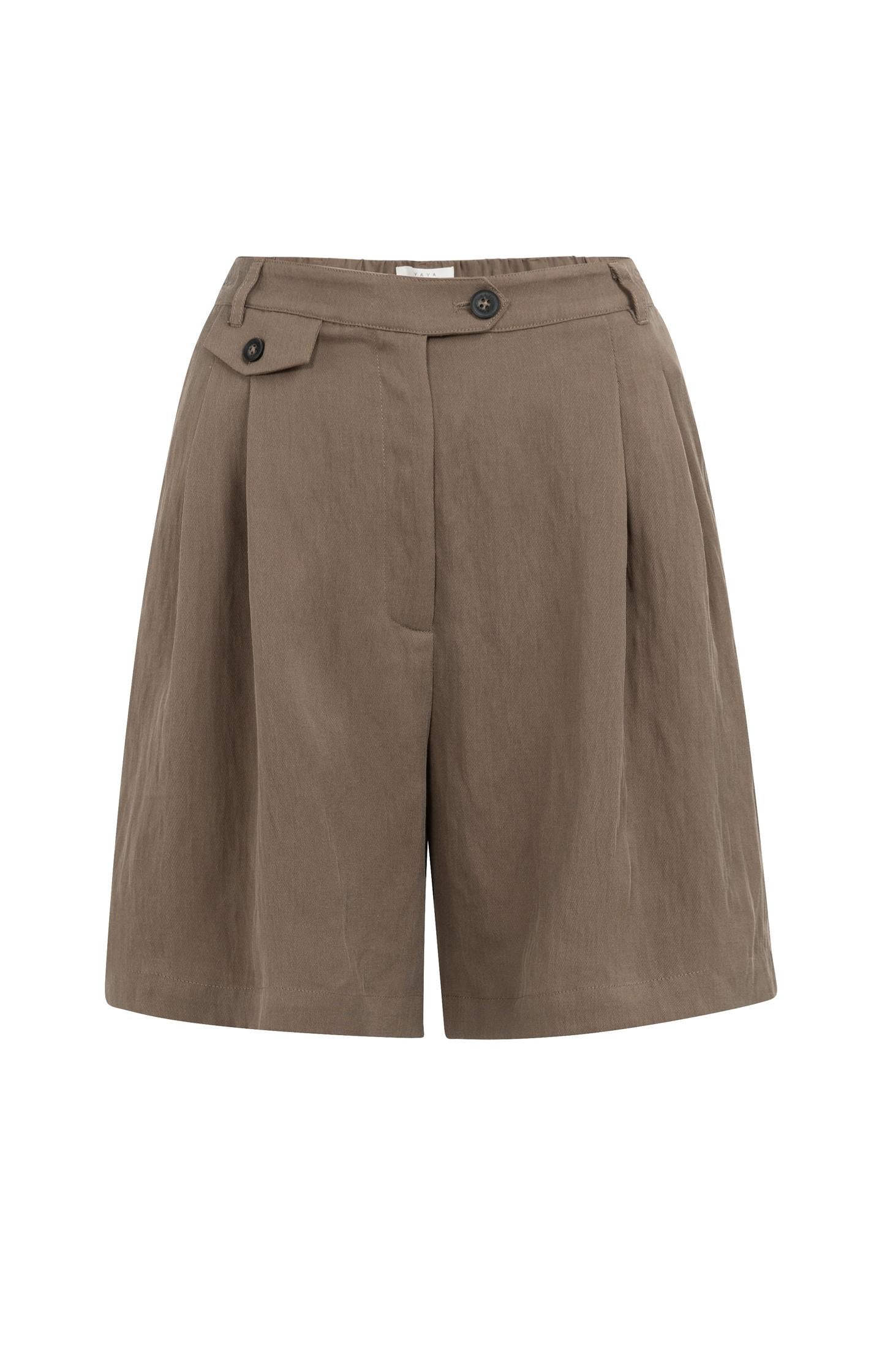 Woven longer length bermuda shorts