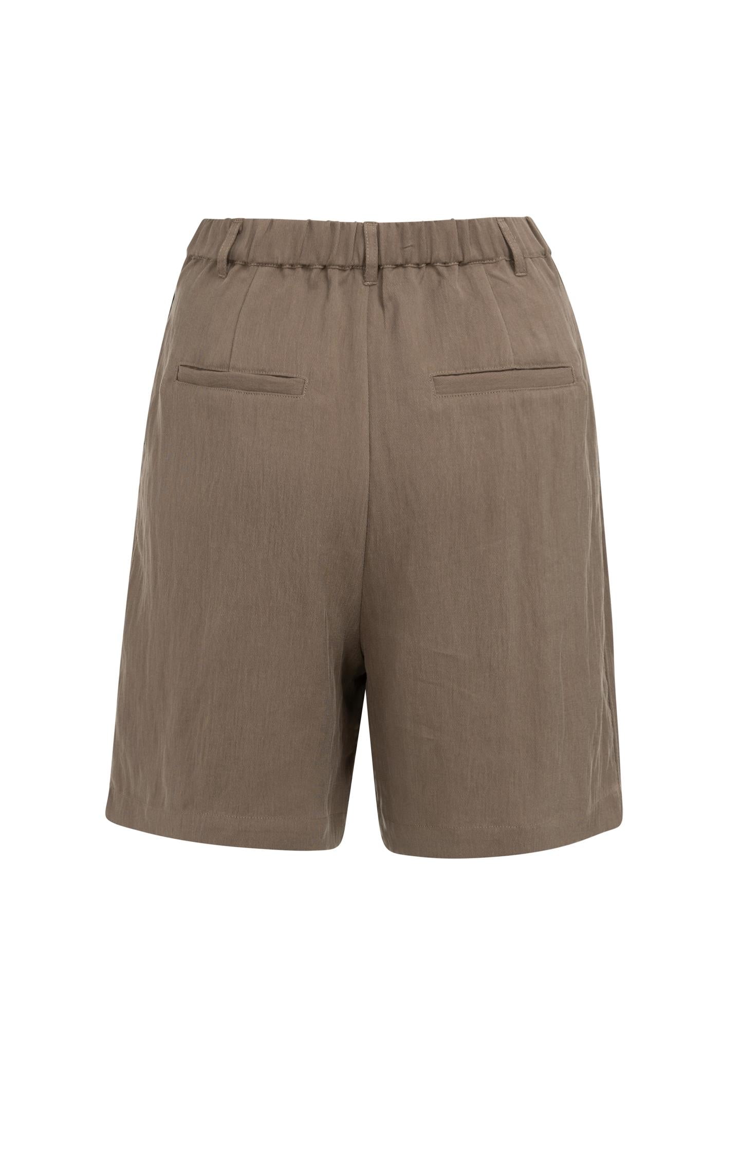 Woven longer length bermuda shorts