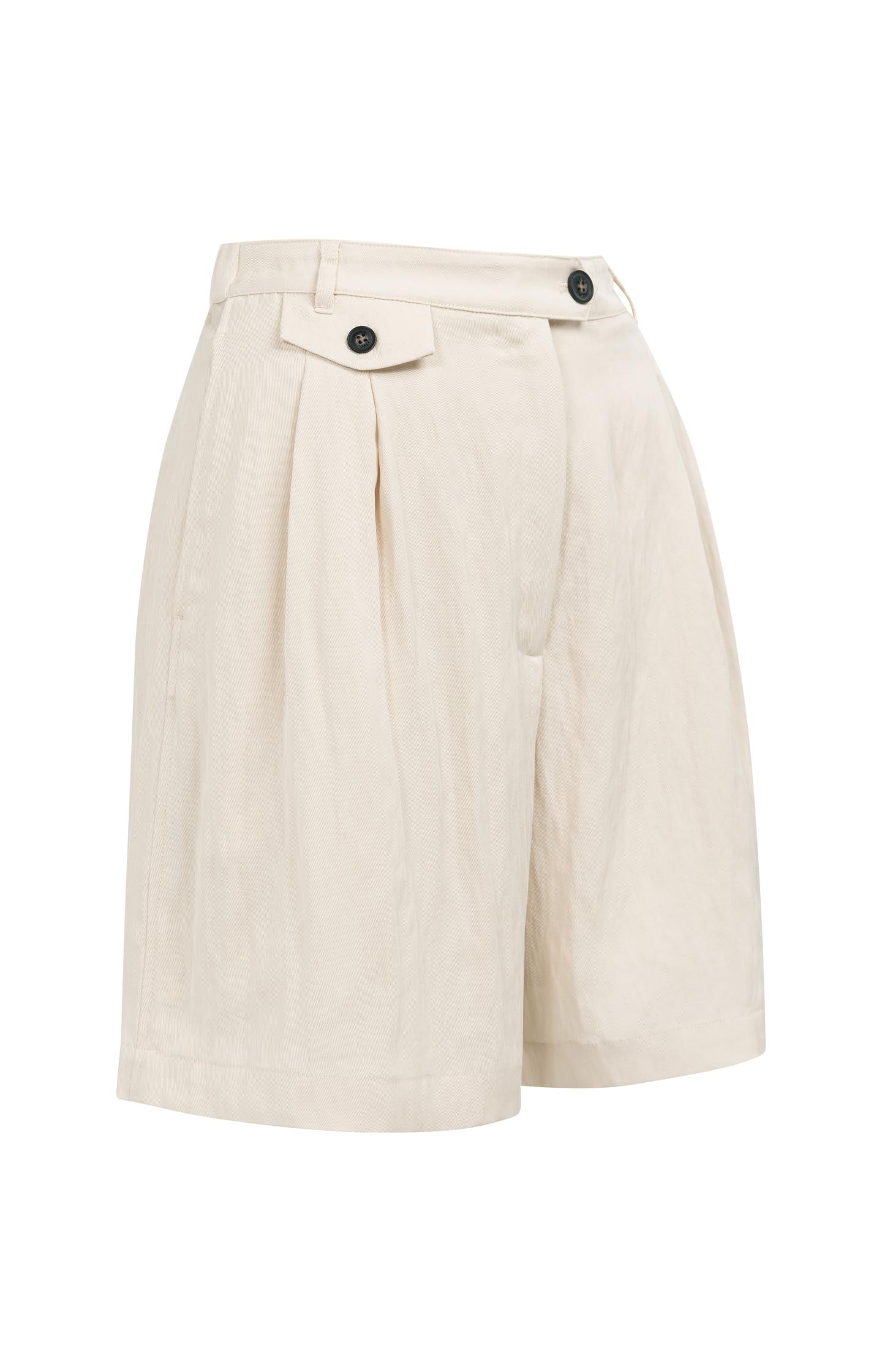 Woven longer length bermuda shorts