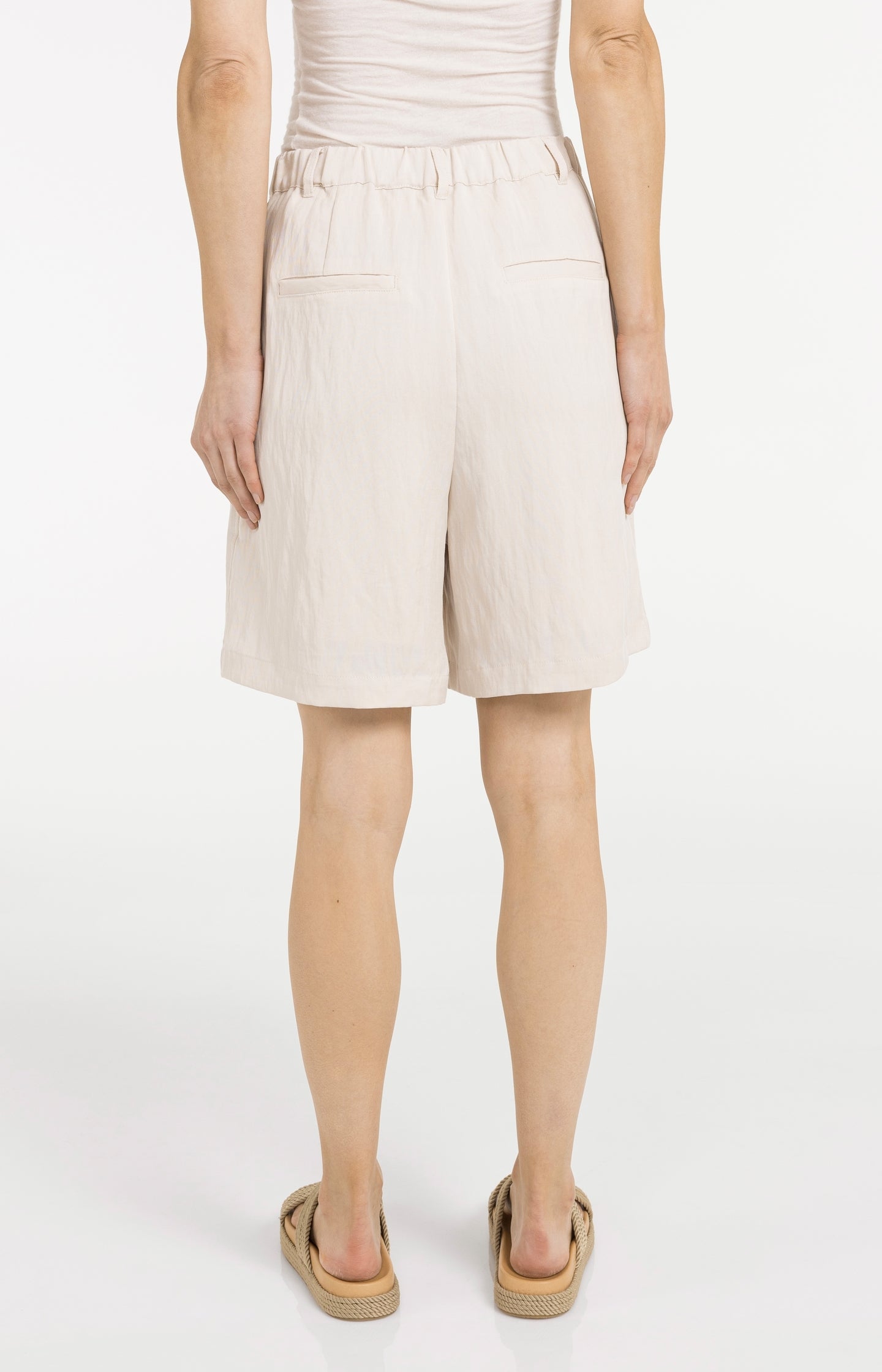 Woven longer length bermuda shorts