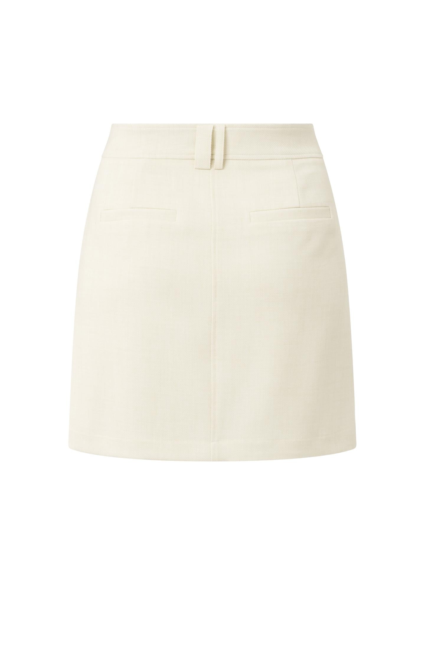 Woven mini skirt with pockets