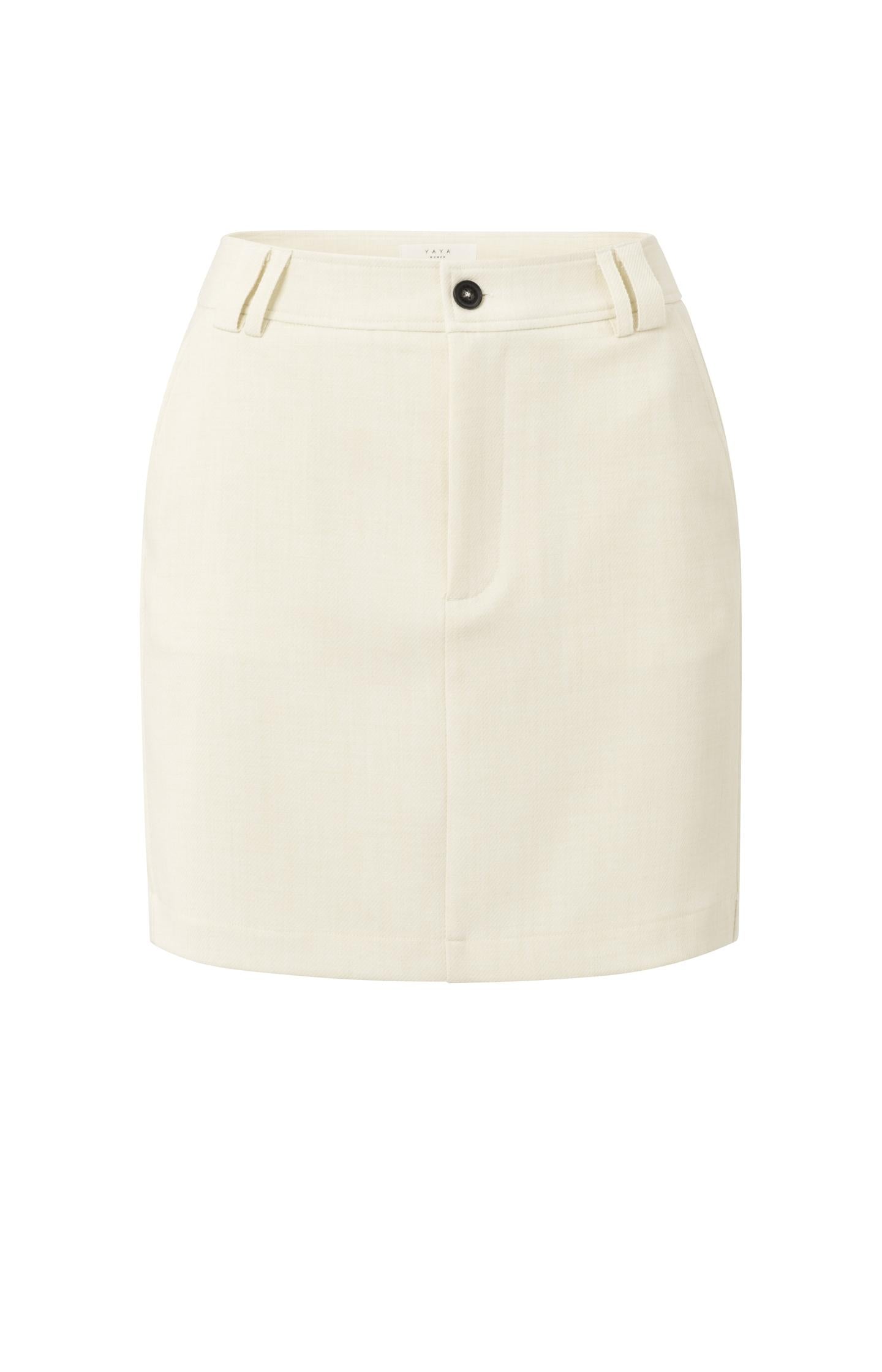 Woven mini skirt with pockets - Type: product