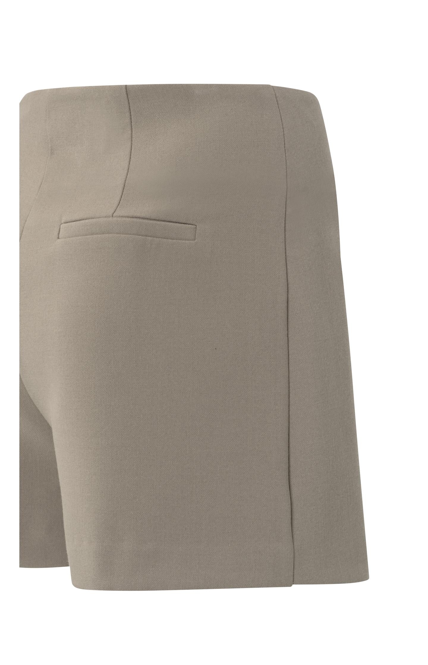 Woven mini skort with wrap-over detail