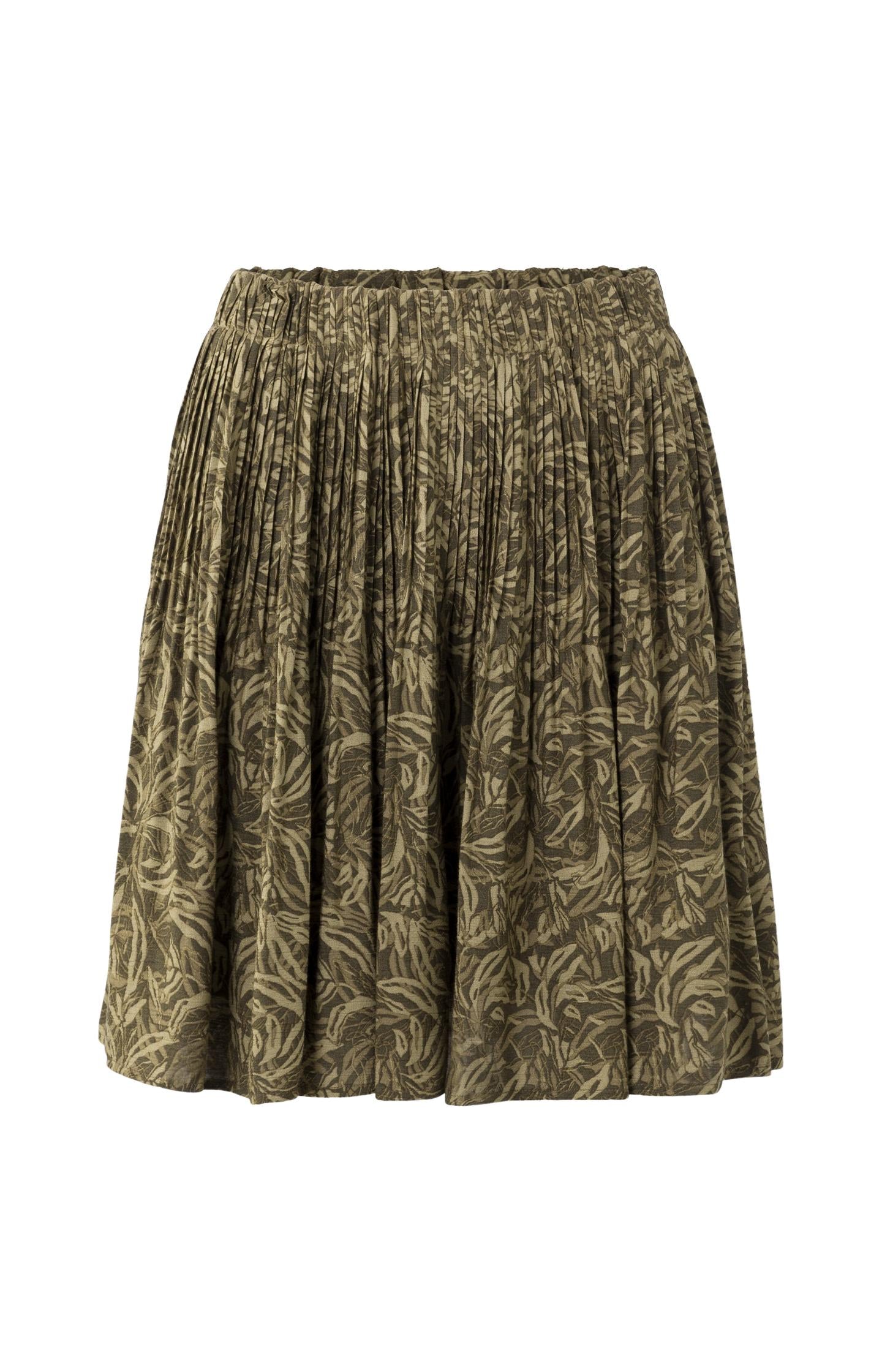Woven pleated skirt in a flowy fit with print - Type: product