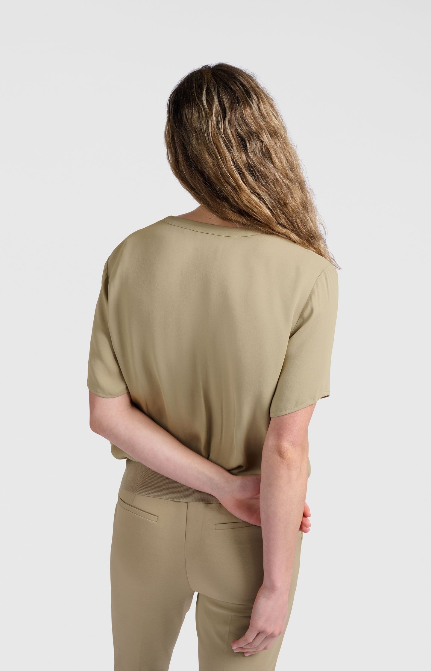 Woven polo with ribbed waistband - Type: lookbook