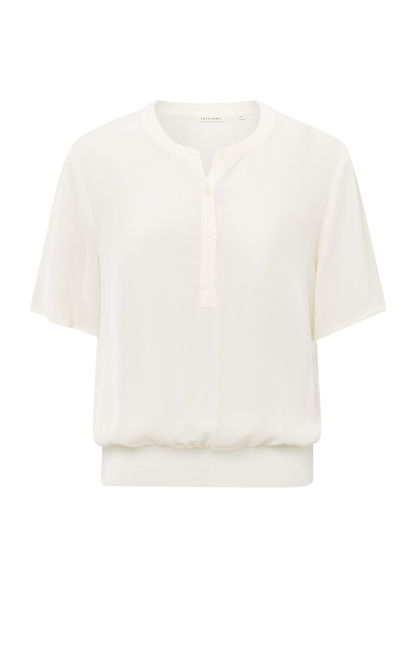 Woven polo with ribbed waistband - Type: product