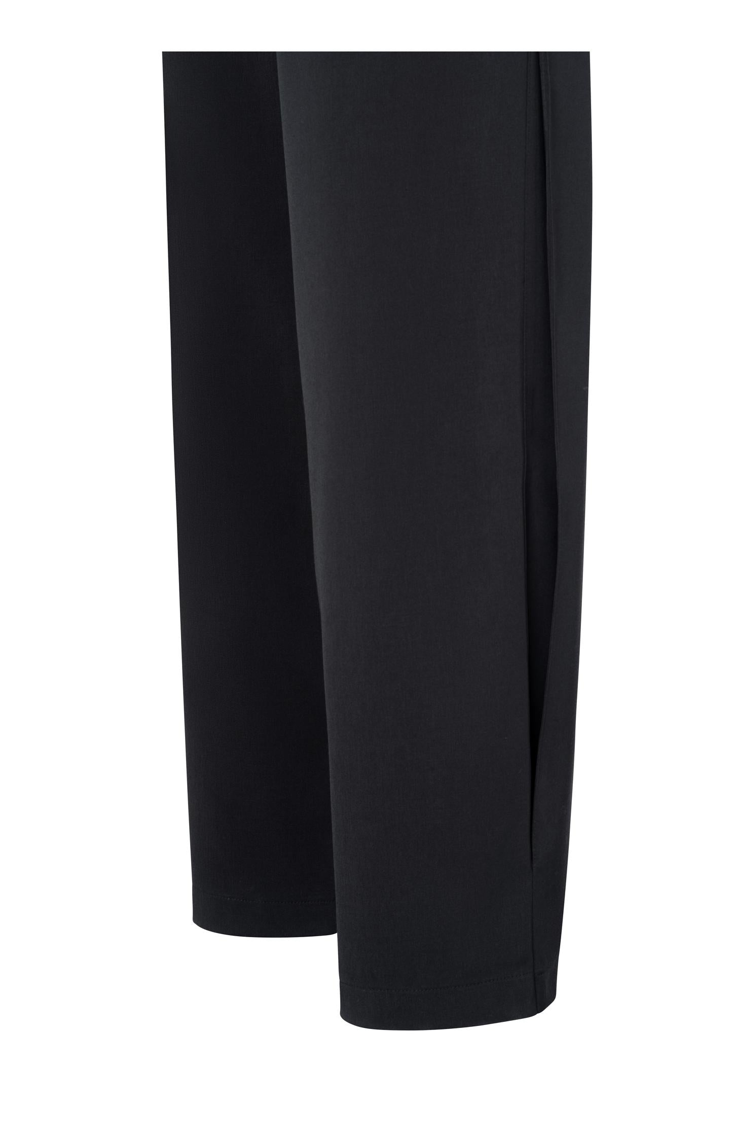 Woven straight-leg trousers with folded detail at sideseam