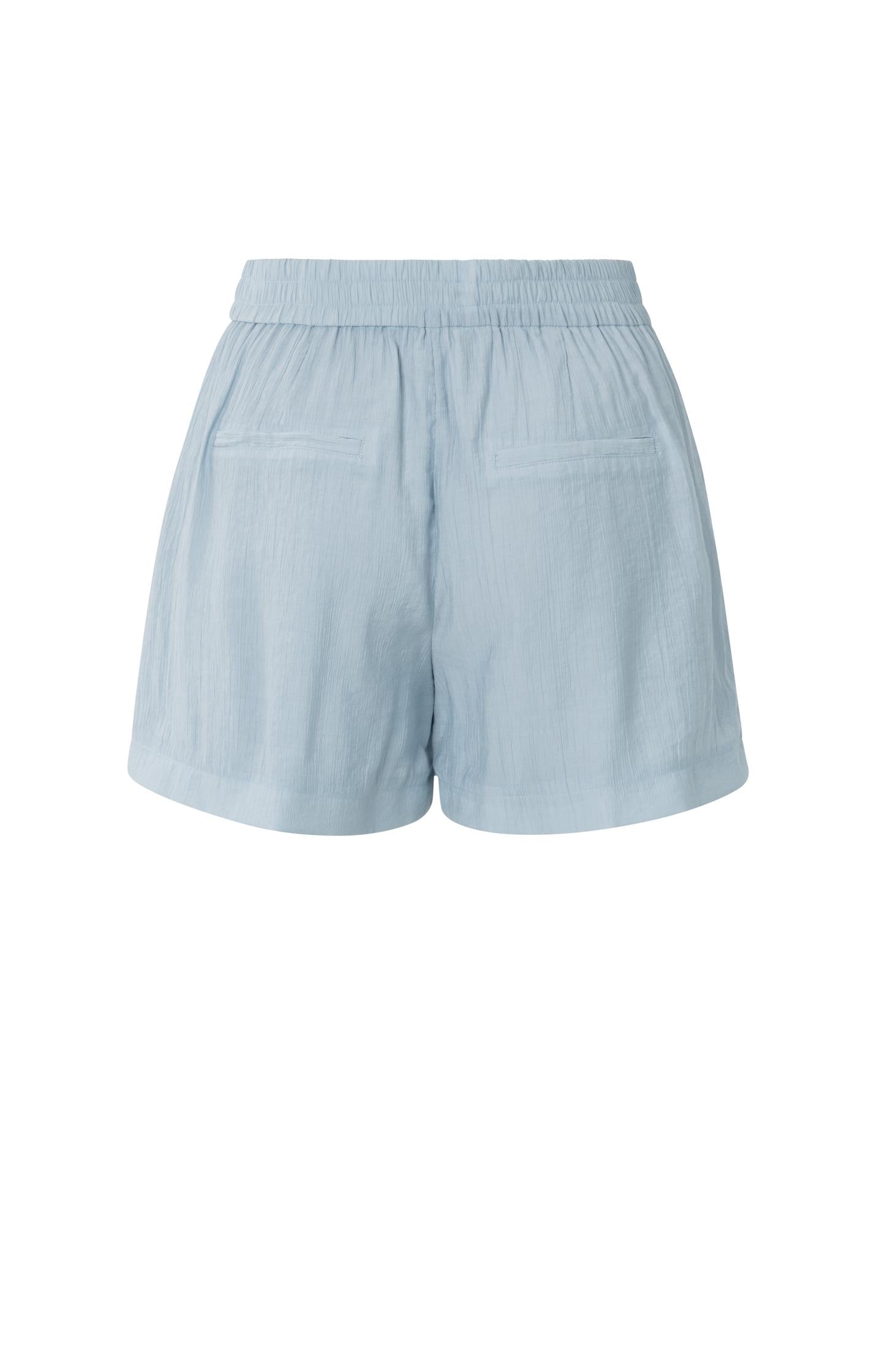 Woven structured shorts with elastic waistband