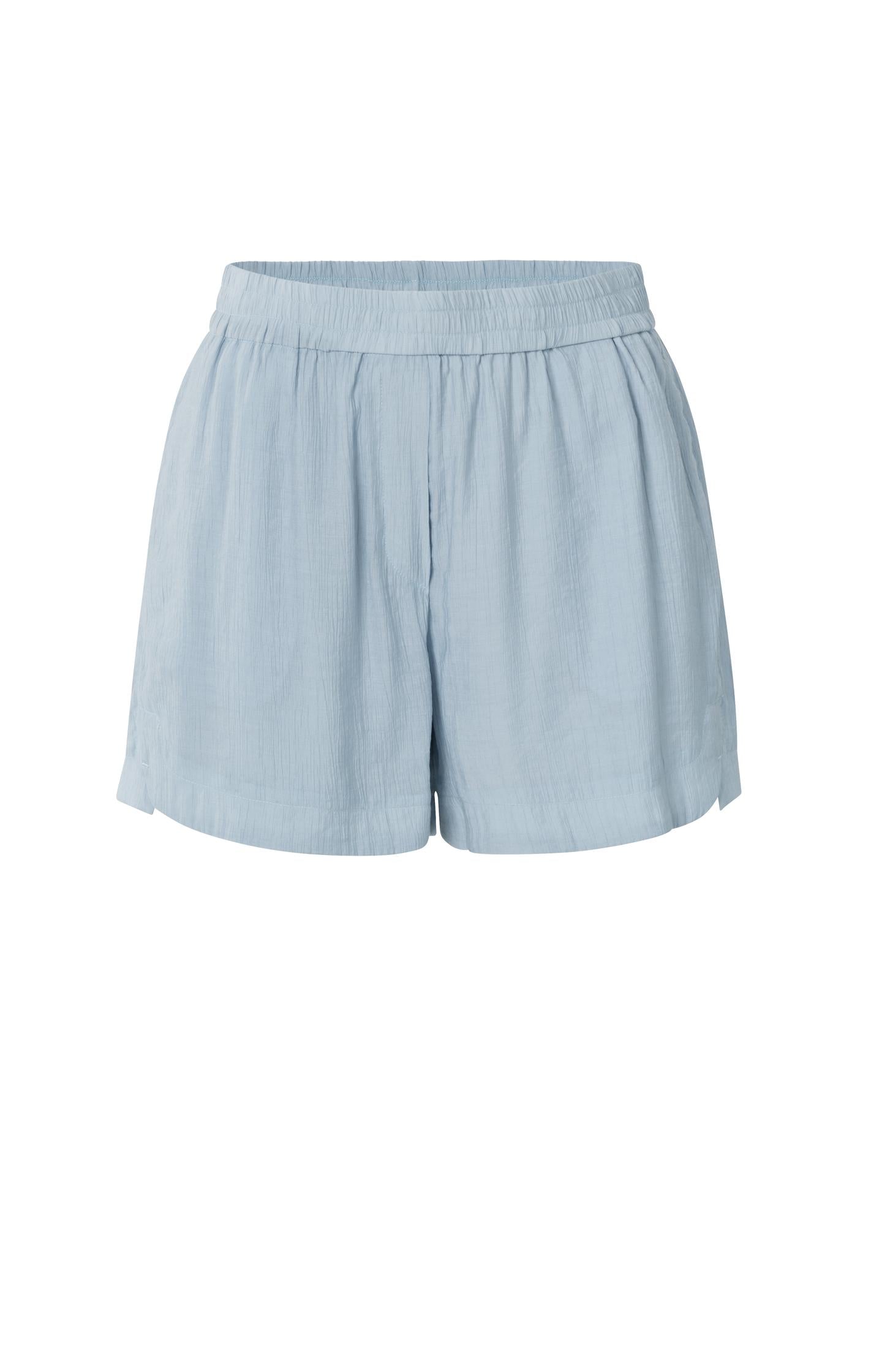 Woven structured shorts with elastic waistband - Type: product