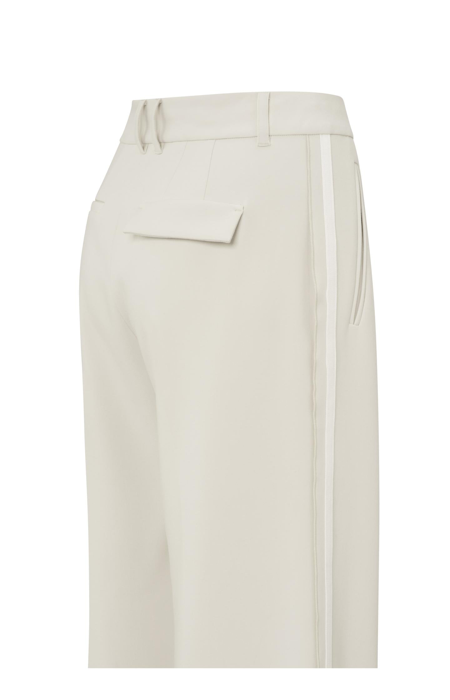 Woven trousers with stripe