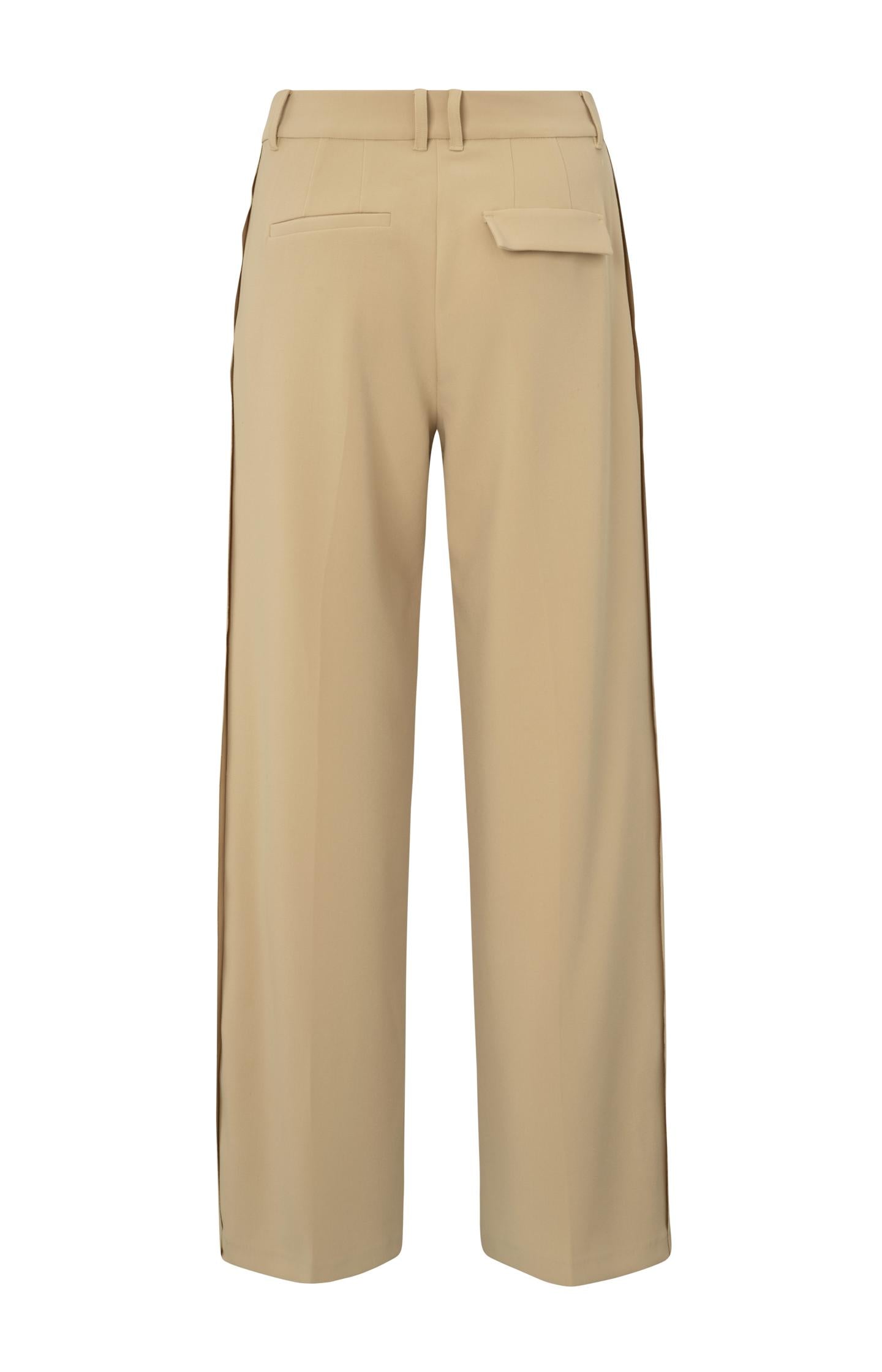 Woven trousers with stripe