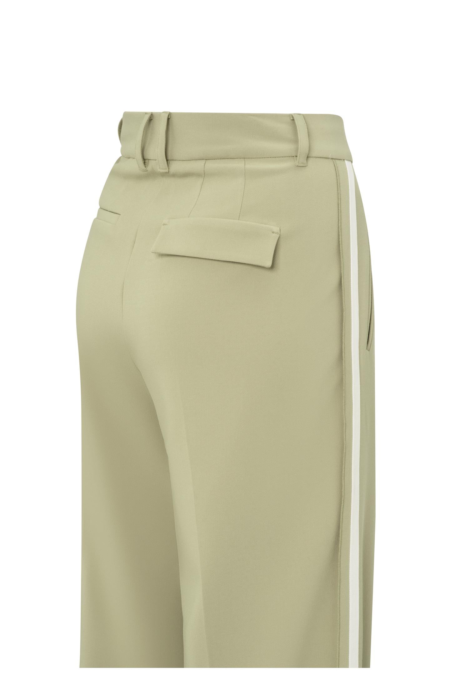 Woven trousers with stripe