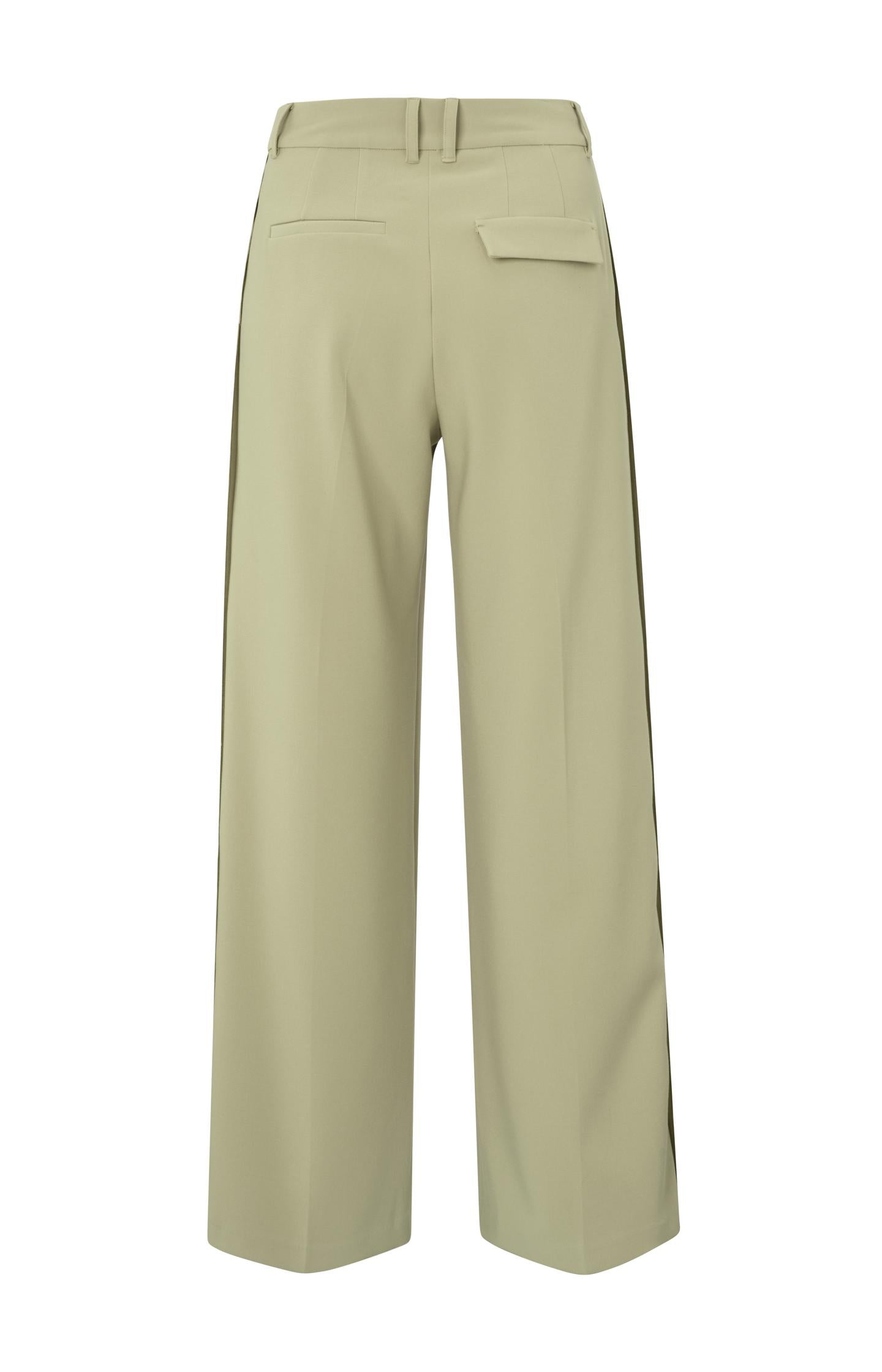 Woven trousers with stripe