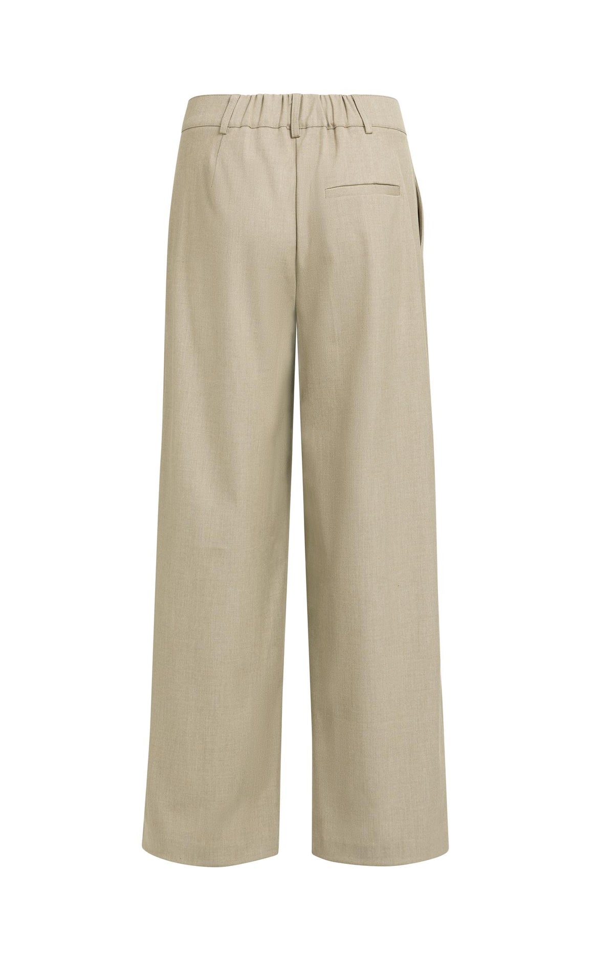 Woven trousers with wide legs and asymmetrical closure