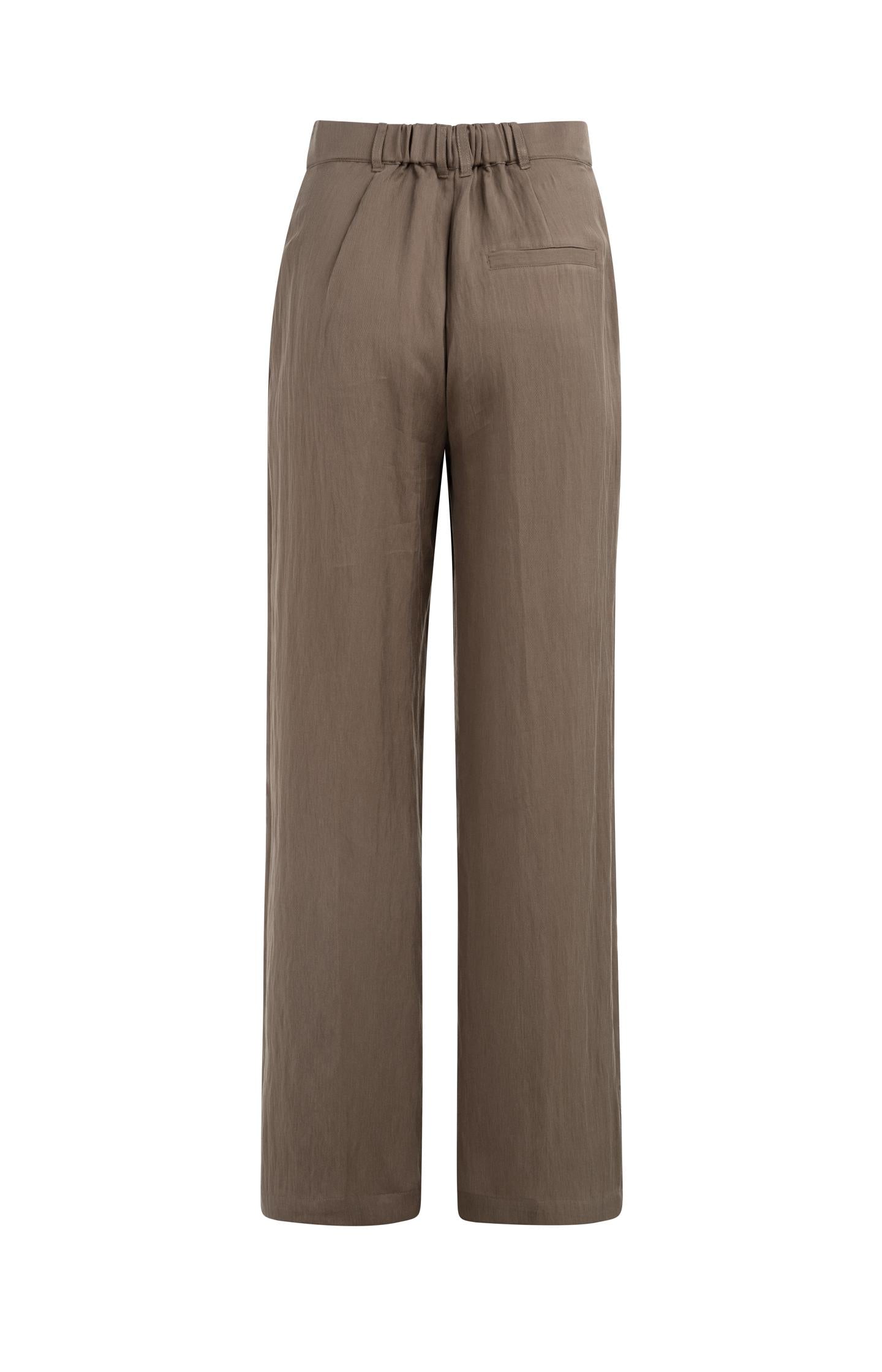 Woven trousers with wide legs and pleats L30 - Type: product