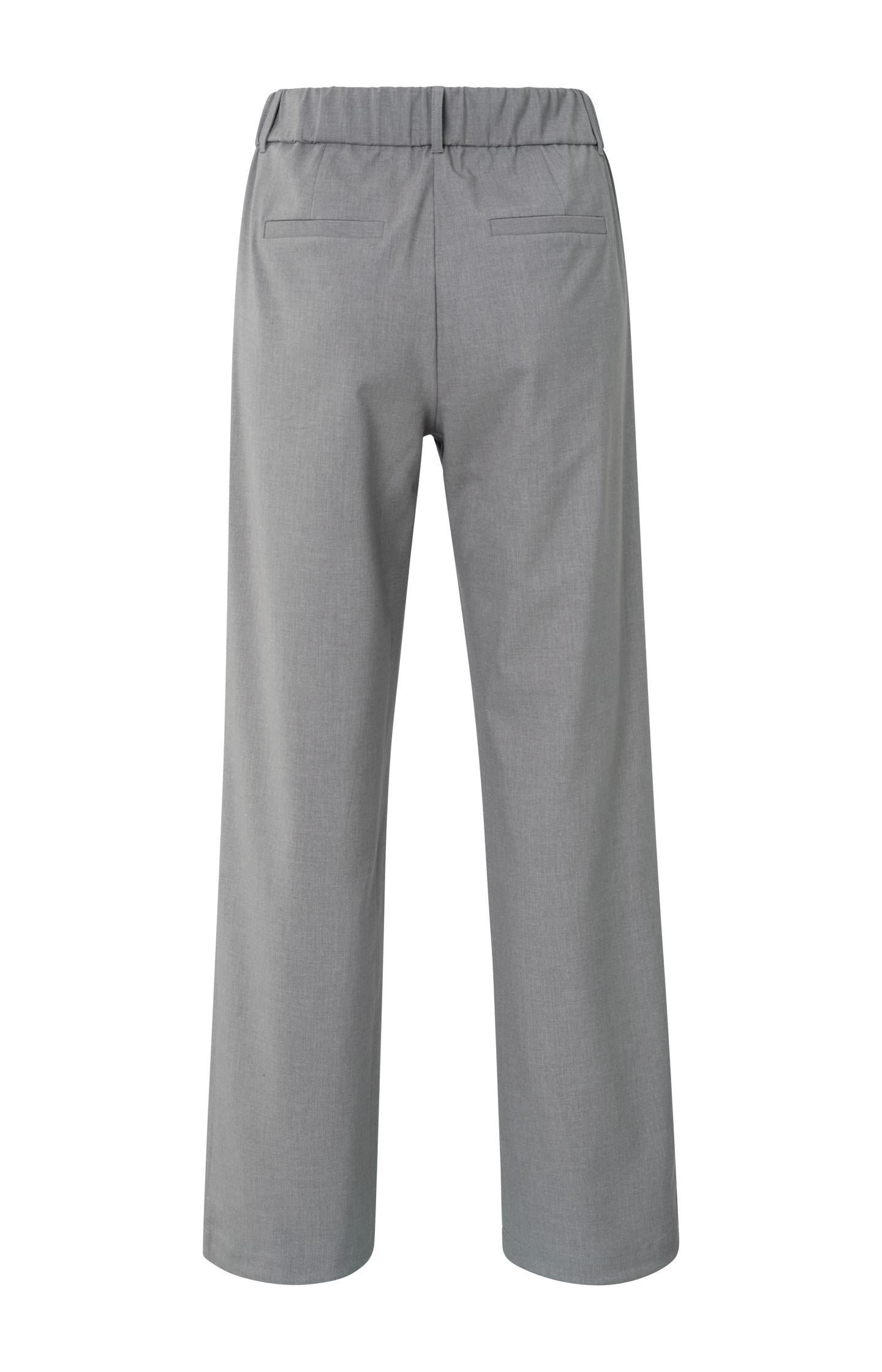 Woven wide leg trousers with elastic waist and belt detail