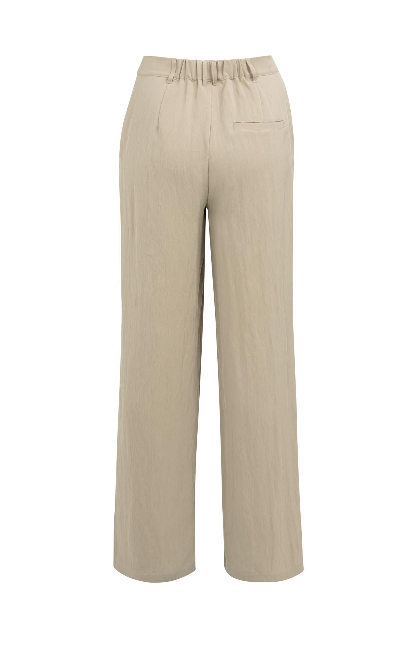 Woven wide leg trousers with pleats - L30 - Type: product