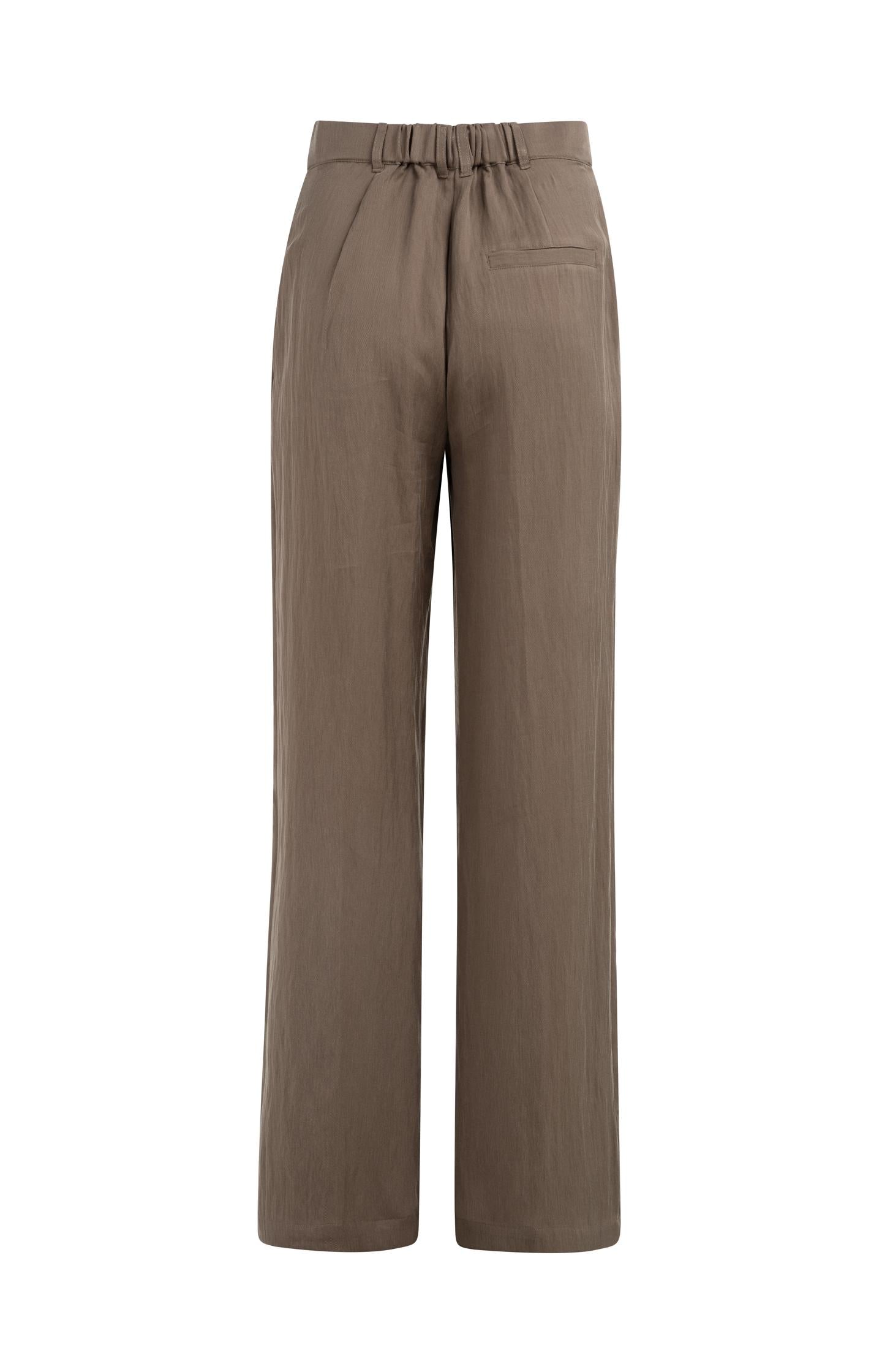 Woven wide leg trousers with pleats (L32) - Type: product