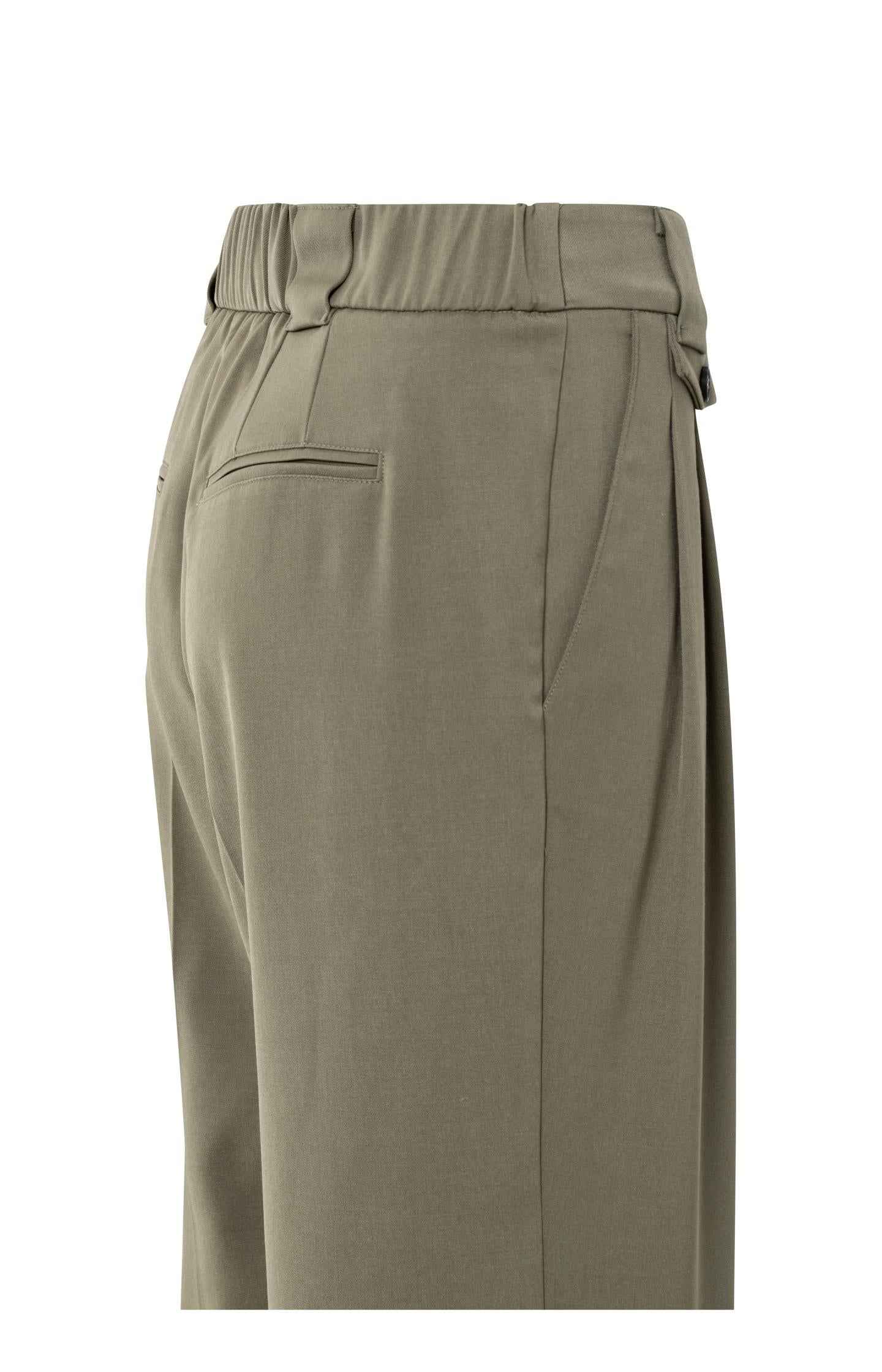 Woven wide leg trousers with pocket detail and slit