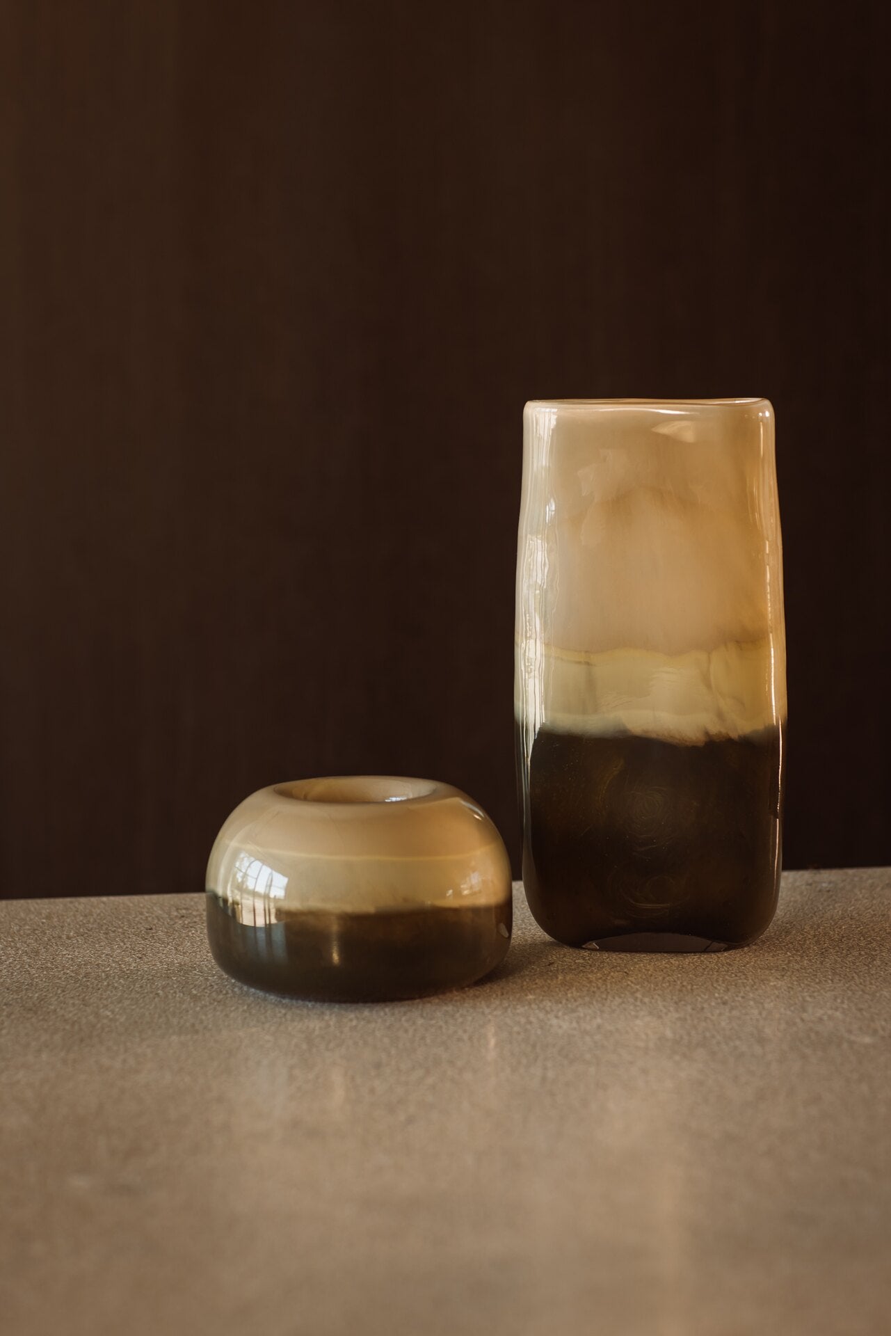 Glass vase with color gradient - large - Type: product