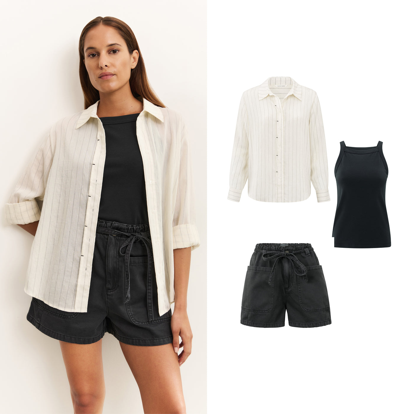 Yaya Set Beige Lace Texture main image 0