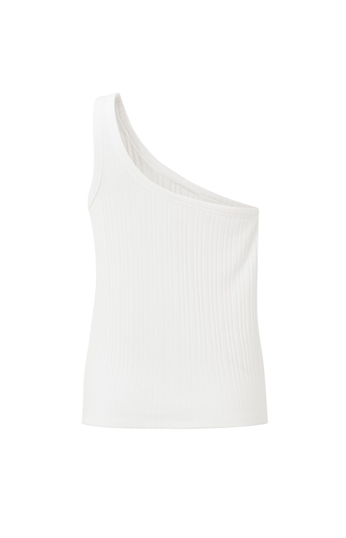 A-symmetric singlet with one strap and rib details