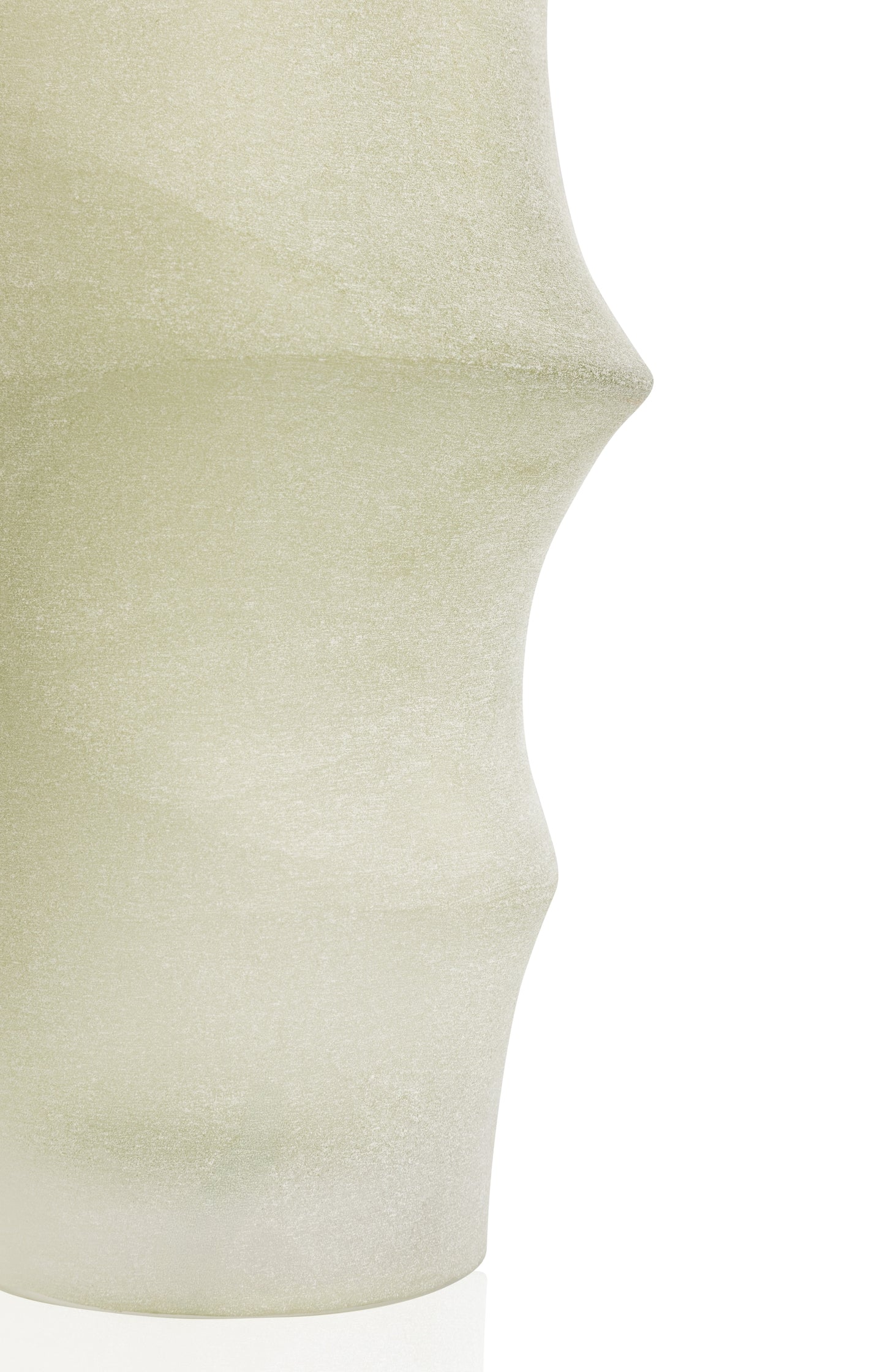 Asymmetrical matte glass vase