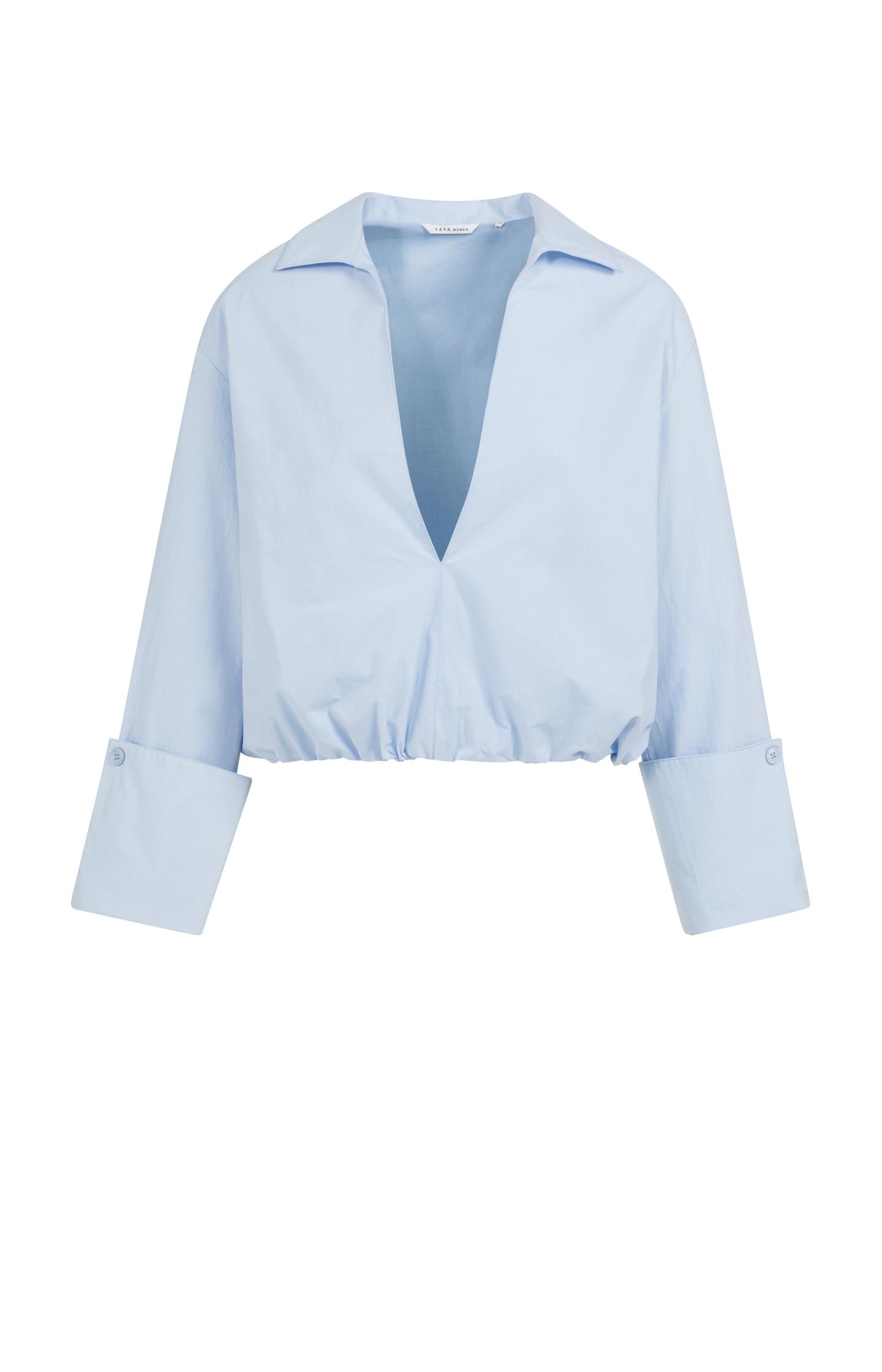 Balloon blouse with deep V-neck - Type: product